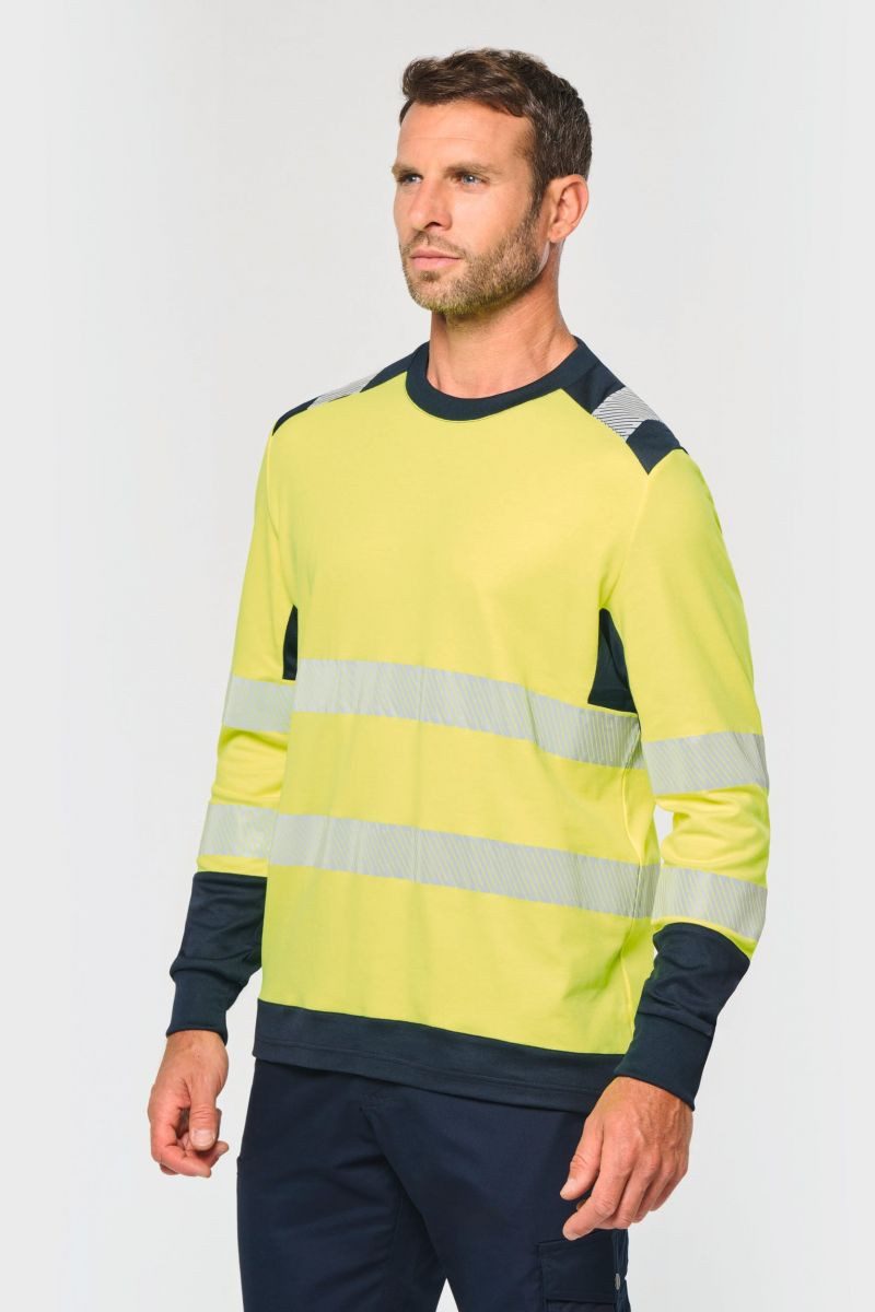WK. Designed To Work Warnschutz-Shirt Recyceltes Sicherheits-T-Shirt mit langen Ärmeln
