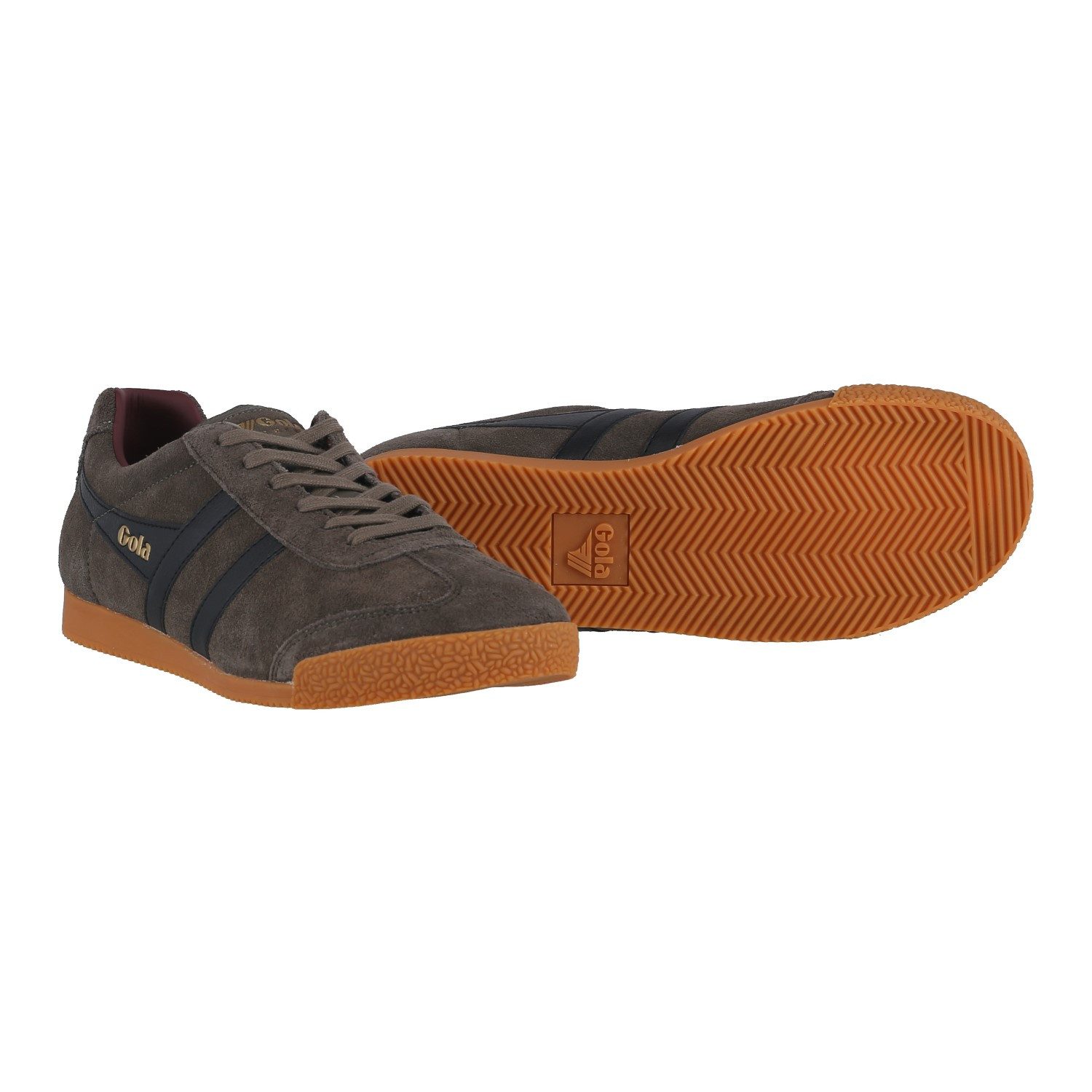Gola Harrier Suede-Leder 2026 moosgrün/schwarz/burgundrot Herren Sneaker