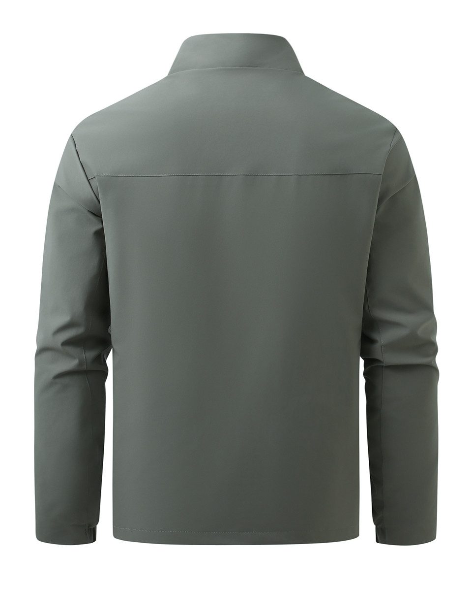 Allthemen Bomberjacke Herren Übergangsjacke Relaxed Fit mit Stehkragen und Reißverschluss