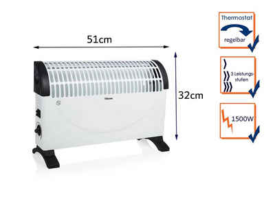 Tristar Konvektor, 1500 W, Zusatz-Heizung Elektroheizer mobiles Heizgerät Heizkonvektor für 20m²