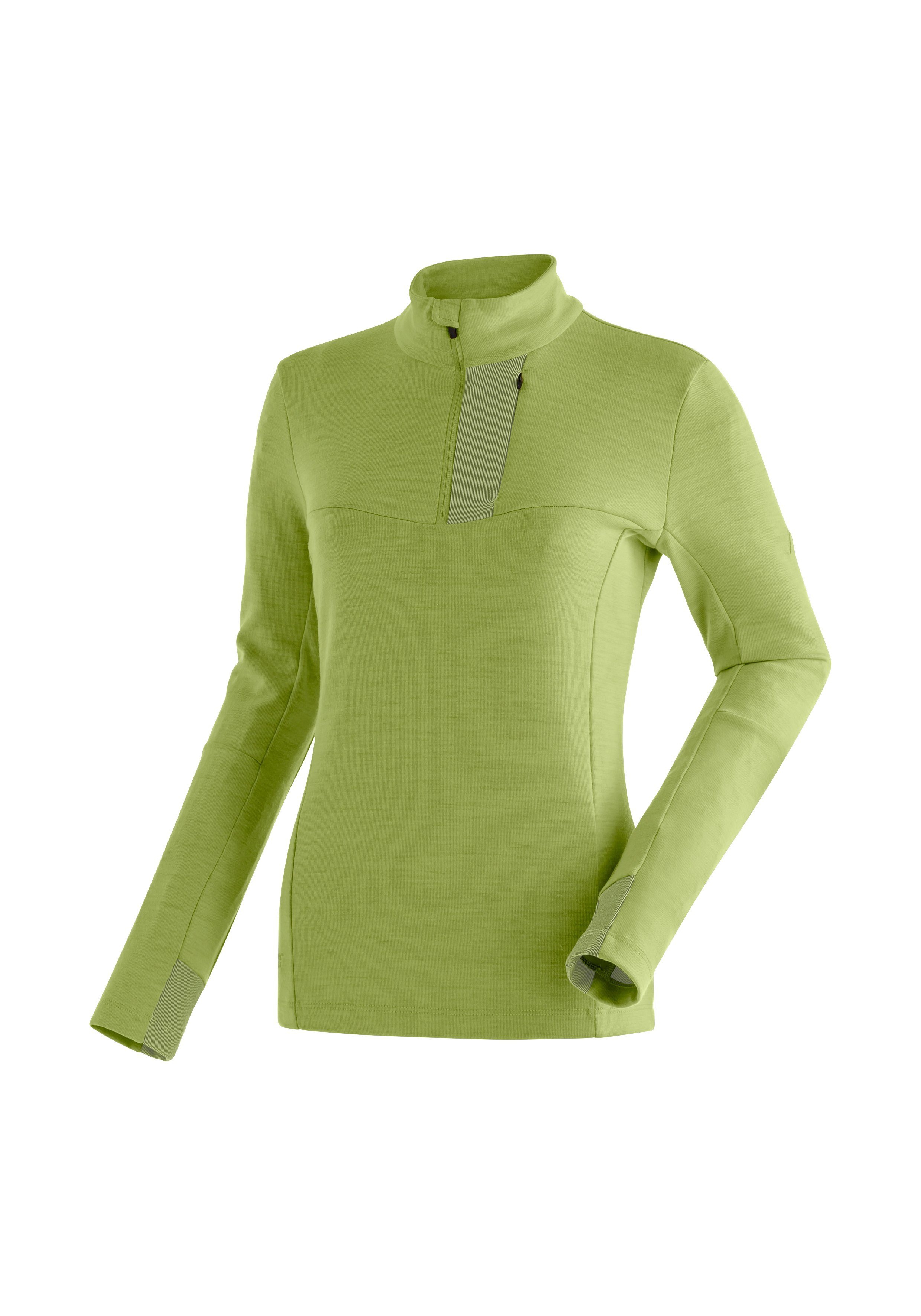 Atmungsaktivität maigrün Funktionsshirt Skutvik funktionaler Maier Midlayer Damen, hohe Sports HZ für W