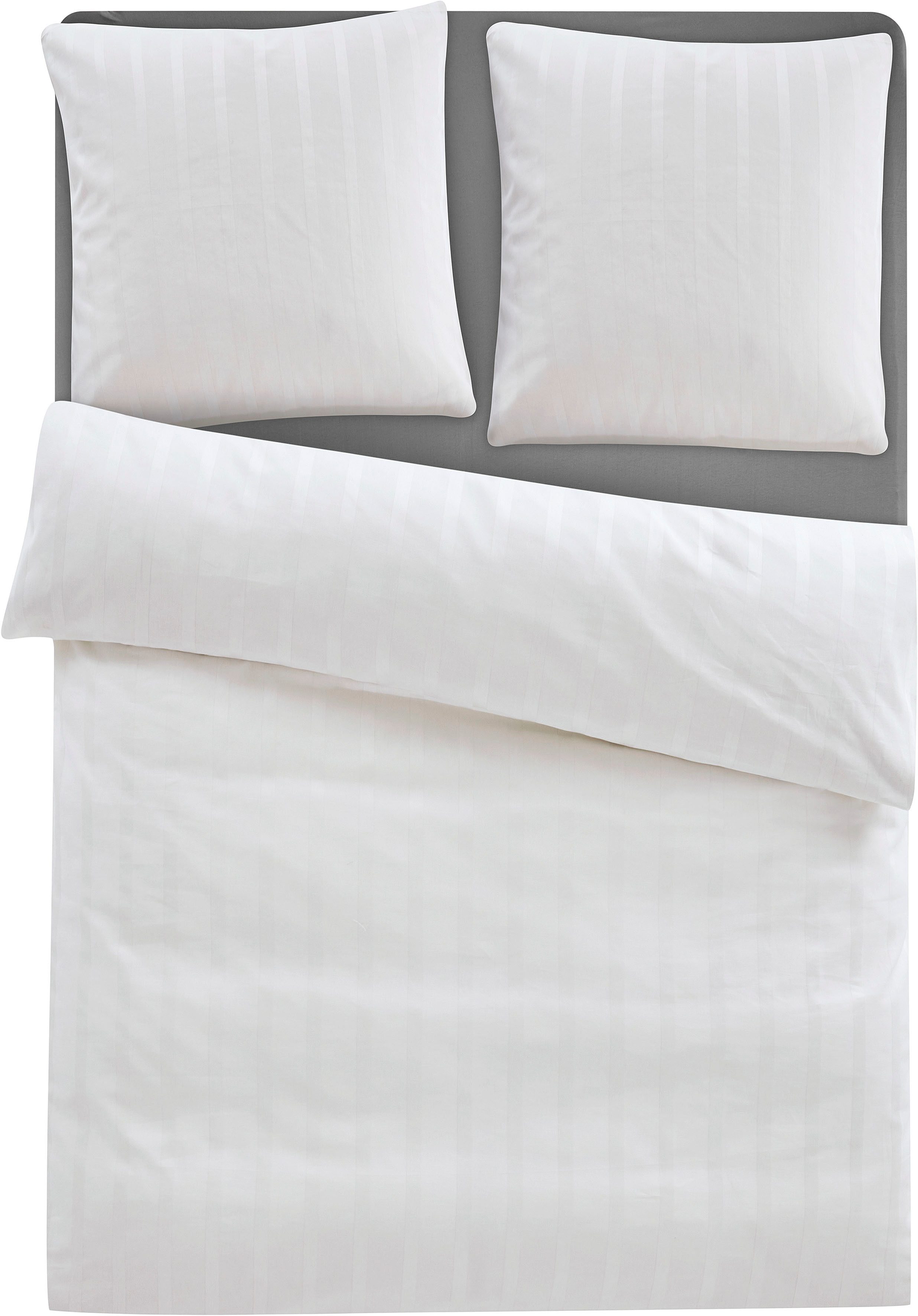 LeGer Home by Lena Gercke Bettwäsche Leonore, Mako-Satin, 2 teilig, Mako-Satin Streifen aus 100% Baumwolle, Größe ab 135x200 cm – Bild 2 von 5