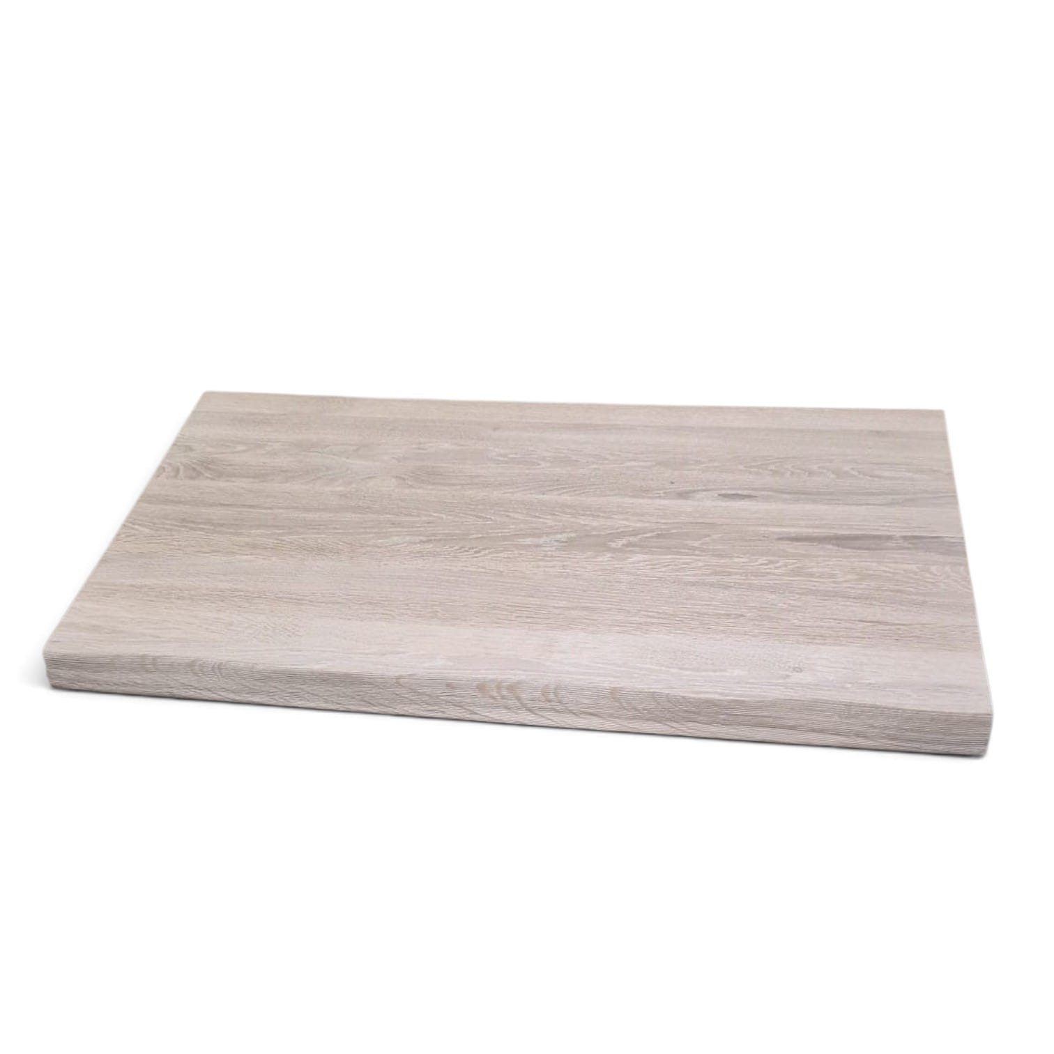 DaoWood Waschtischplatte Nordeiche Weiß aus massiver Eiche, handgefertigt, 4 cm, Baumkante, 40 bis 140 cm,Tiefe 45–46 cm,4 cm Stärke,Baumkant Natur – Bild 5 von 5