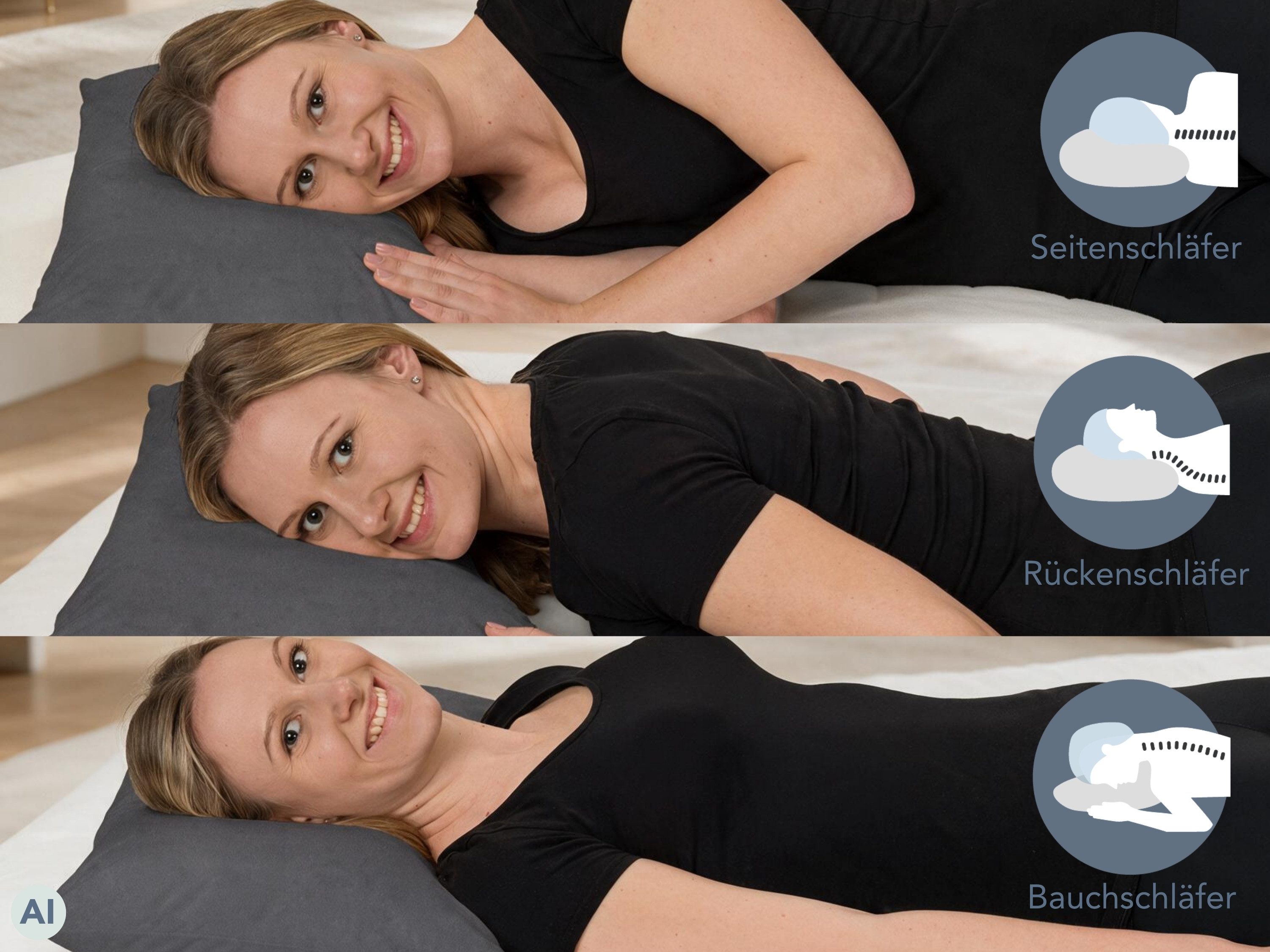 XDREAM Nackenstützkissen Visco Comfort, ergonomisches Nackenkissen mit Memory Effekt, Füllung: 100% Viscoschaum, Bezug: samtig weicher Mikroplüsch, für Rückensc – Bild 4 von 5