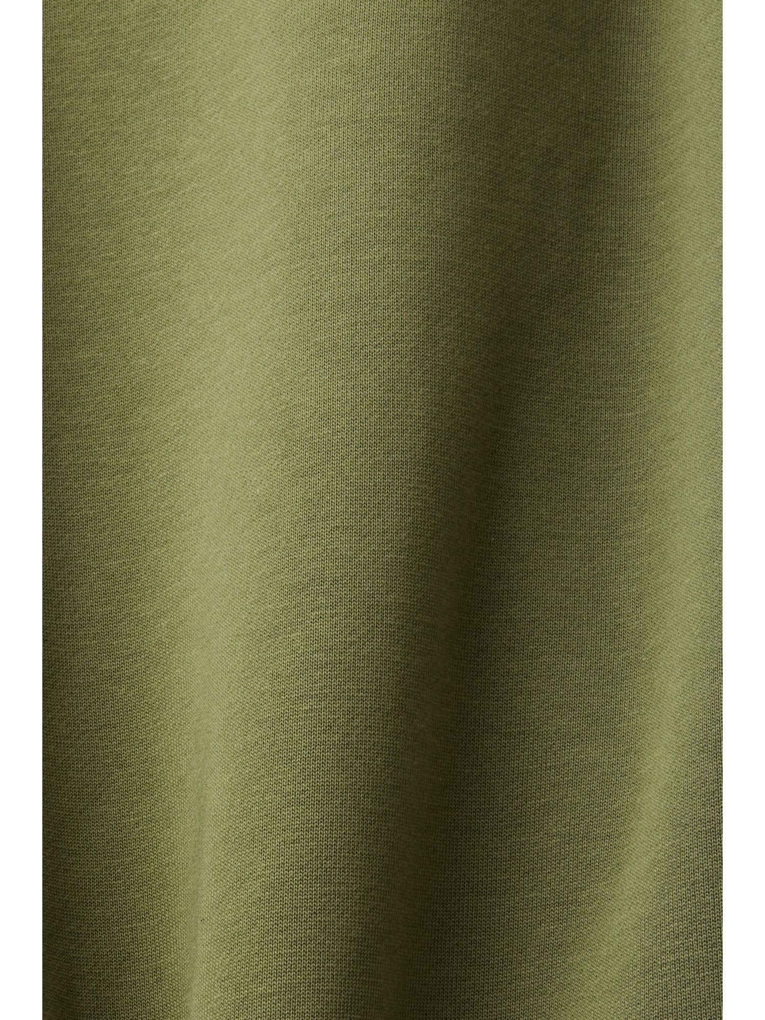 Esprit mit (1-tlg) OLIVE Logoprint Sweatshirt Rundhals-Sweatshirt