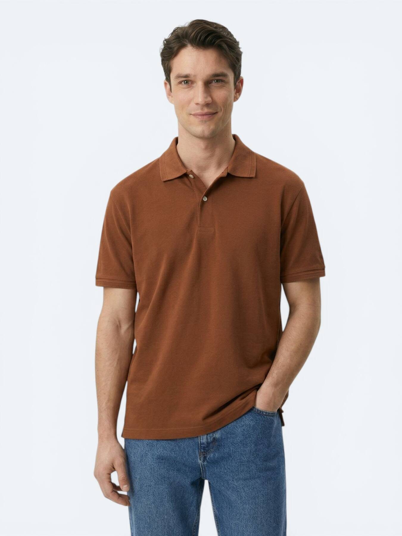KİP T-Shirt Kupferfarbener 100% Baumwoll-T-Shirt