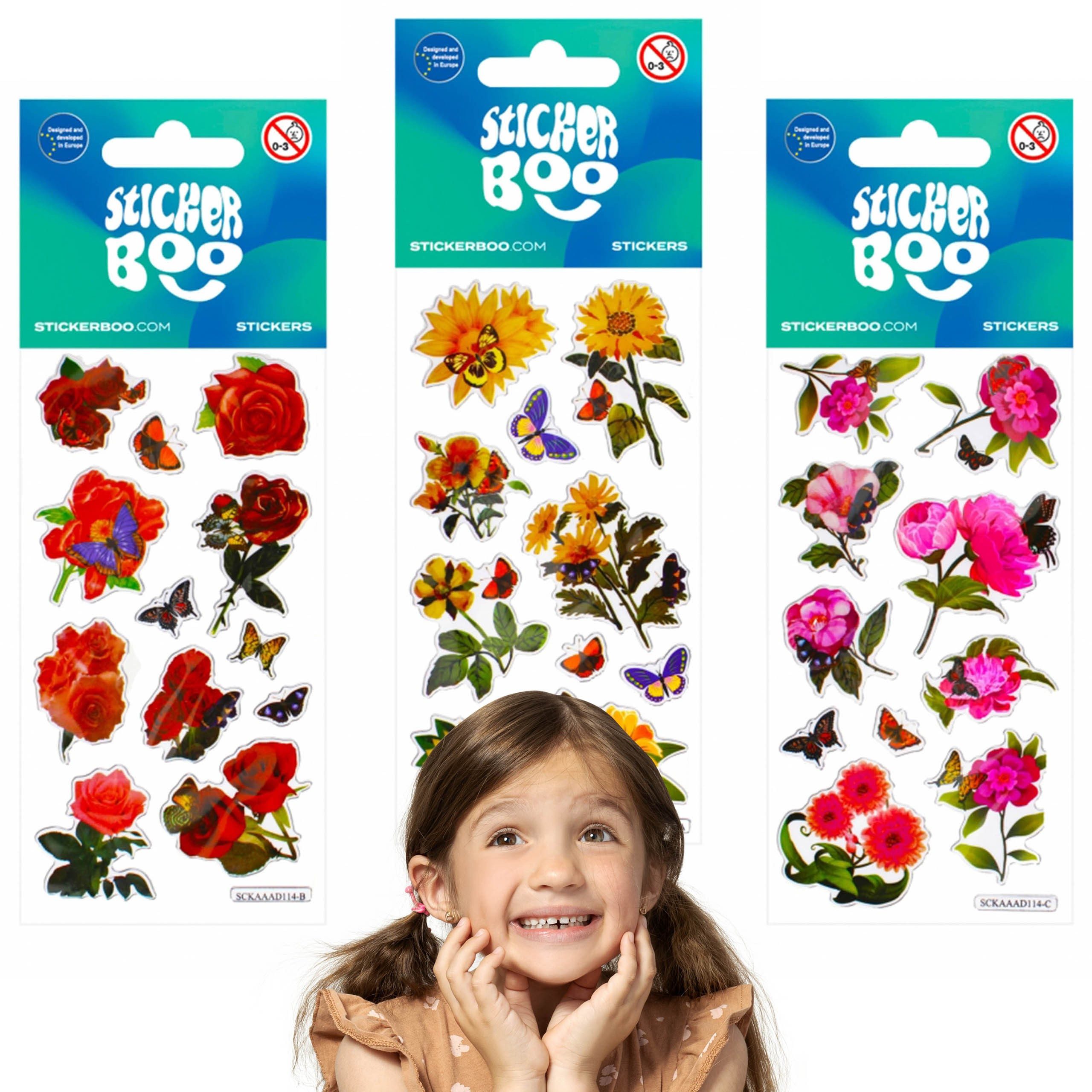 Sarcia.eu Sticker Stickerset für Kinder, Frühlingsblumen, Aufkleber