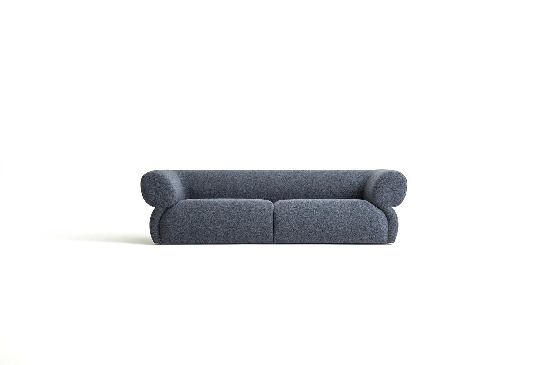 JVmoebel 3-Sitzer Wohnzimmer 3 Blau Sitzer Europe Luxus Neu, Design Made Polstersofa Sofa in 250cm Möbel