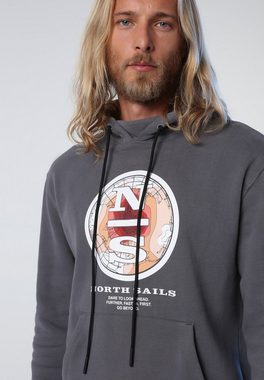 North Sails Kapuzensweatshirt Kapuzensweatshirt Printed hoodie Ton-in-Ton-Nähte