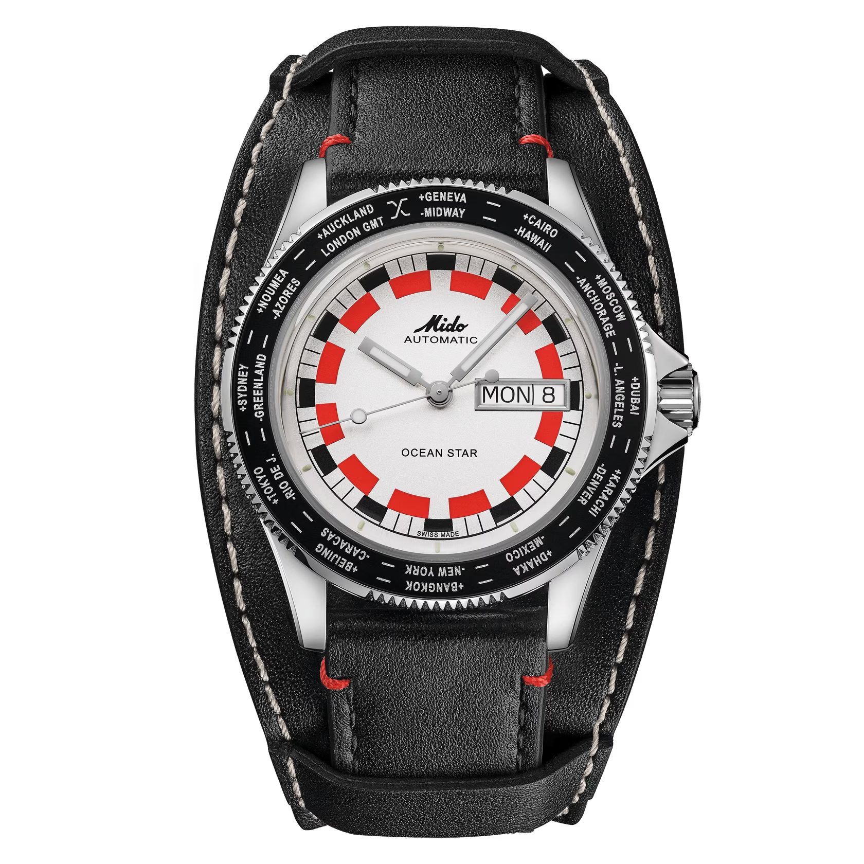 Mido Schweizer Uhr Herrenuhr MIDO Automatik Ocean Star Worldtimer