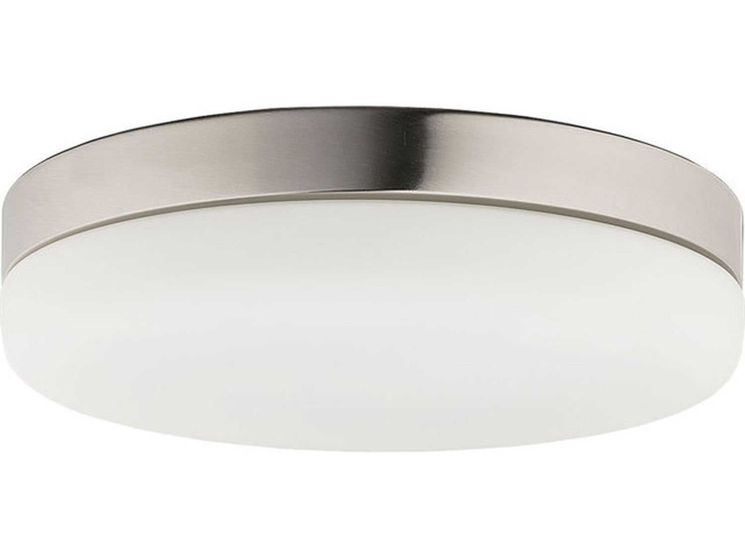 Nickel Leuchtmittel, B:32cm Weiß Zeitlos ohne in Licht-Erlebnisse Deckenlampe MONI, E27 Badezimmer Deckenleuchte