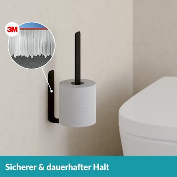 WEISSENSTEIN Toiletten-Ersatzrollenhalter Aufbewahrung Toilettenpapier ohne Bohren, Edelstahl, selbstklebend