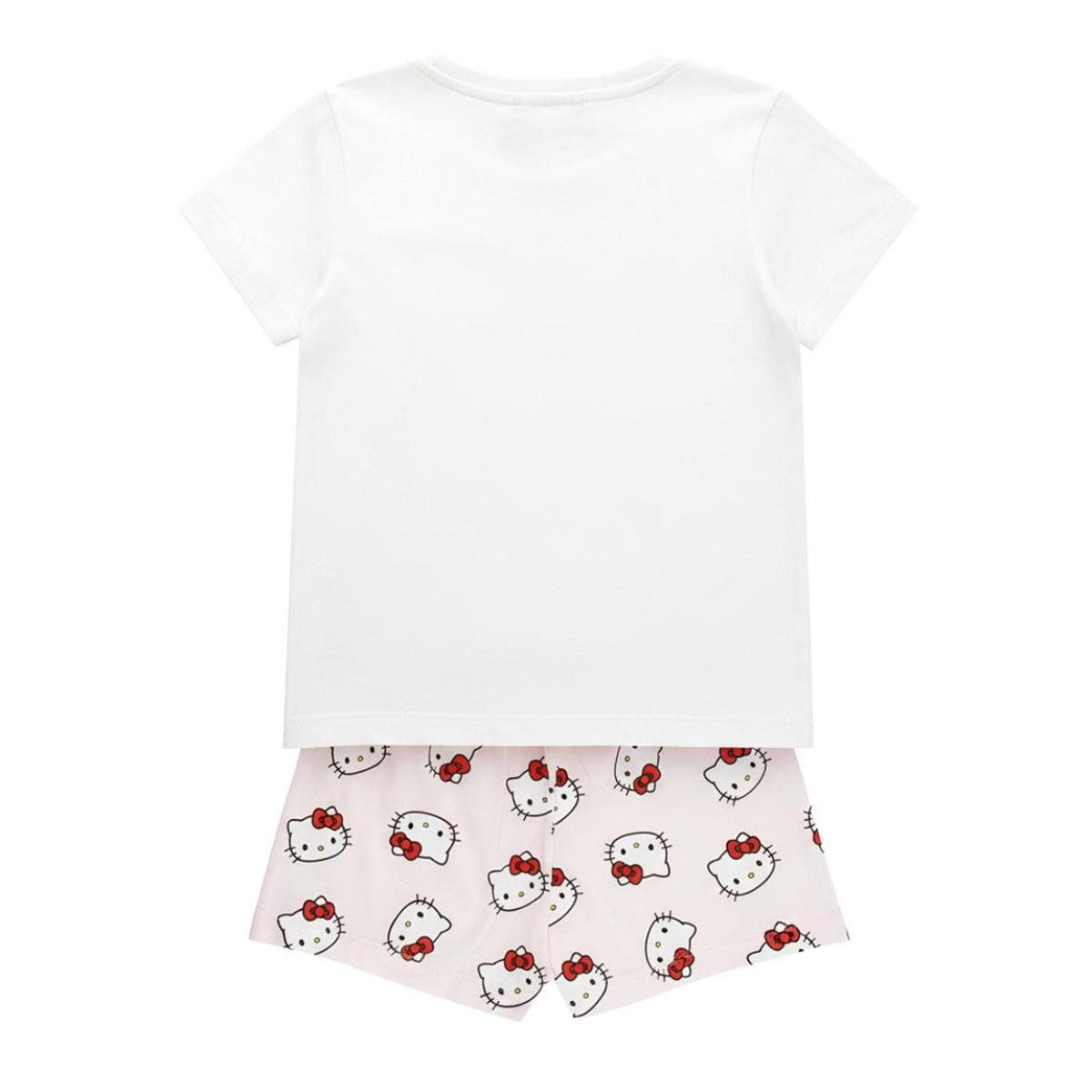 Hello Kitty Capri-Pyjama Baumwolle Kinder Schlafanzug kurz Pyjama Set Sommer (Packung, 2 Stück) – Bild 2 von 4