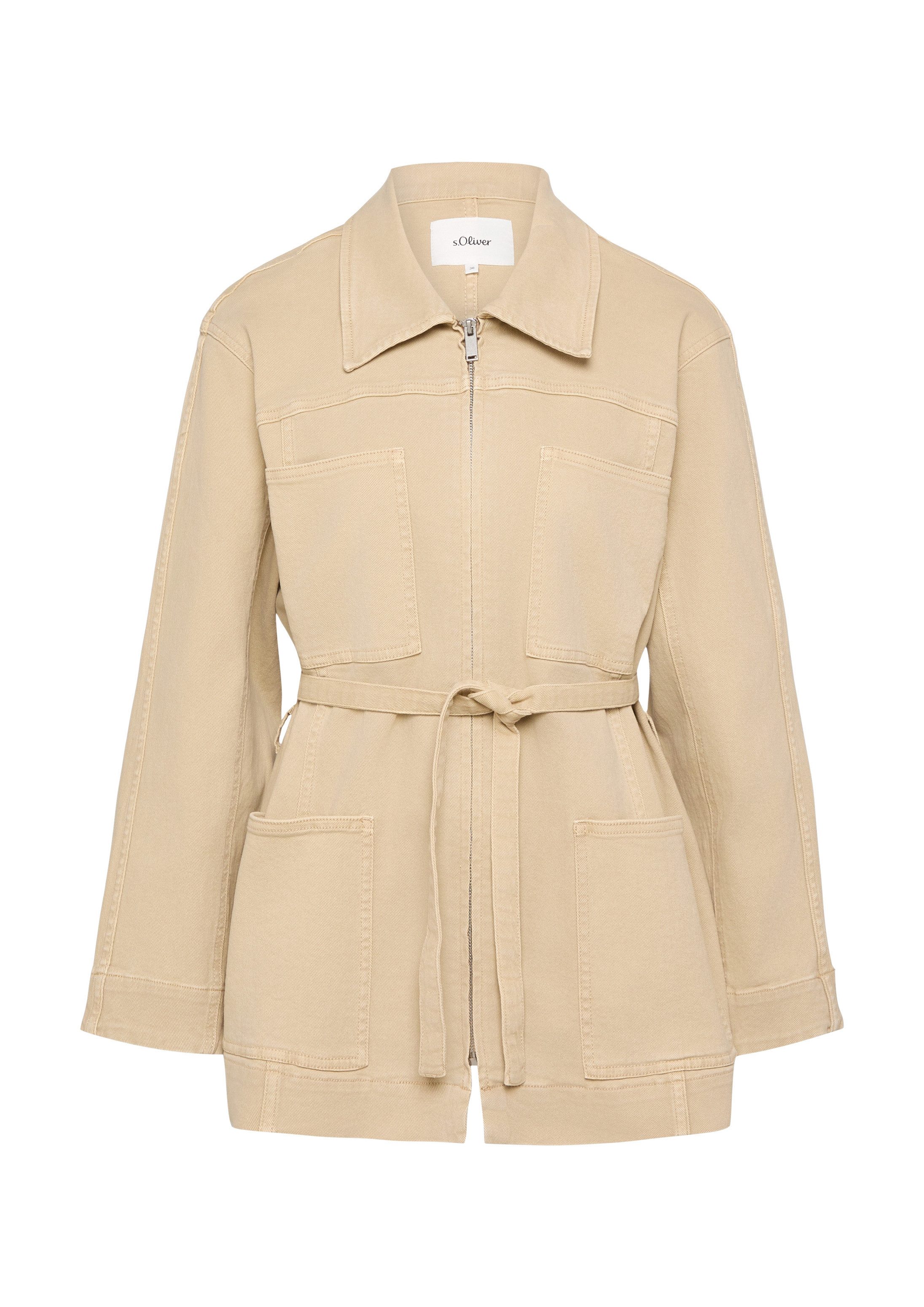 s.Oliver Funktionsjacke Outdoor-Jacke Gewaschene Denimjacke im Relaxed Fit
