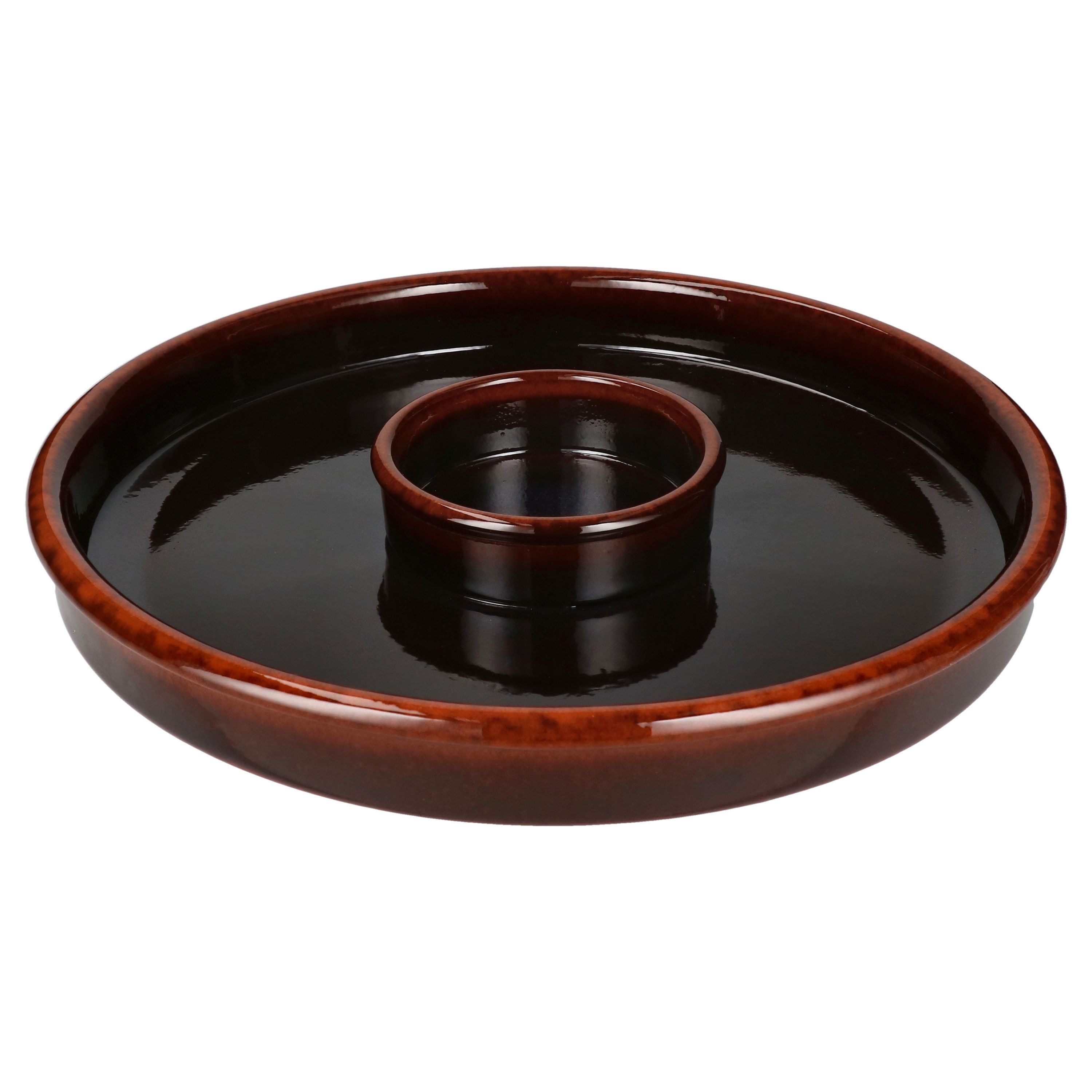 MamboCat Tapas-Schale Juego Tapas Schale Ø33,5cm Ton Cazuela groß Dipschälchen Antipasti, Ton