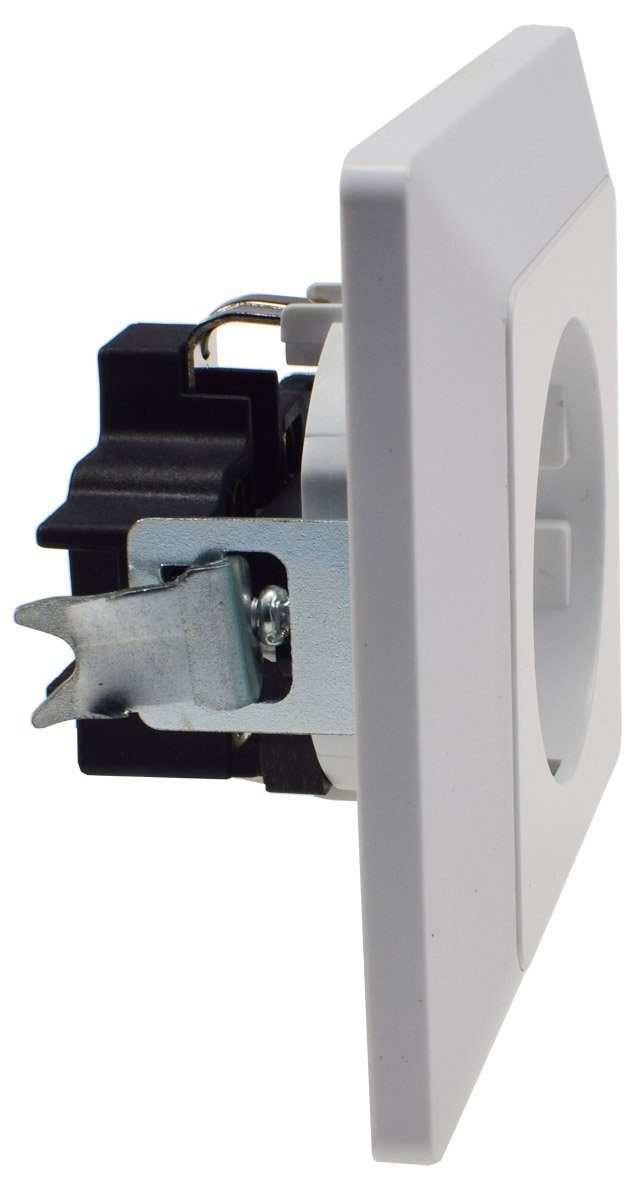 ChiliTec Steckdose MILOS Schutzkontakt-Steckdose 250V~/ 16A, inkl. Rahmen, Klemmanschluss