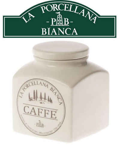 La Porcellana Bianca Kaffeedose »Kaffeedose im Vintage Stil Vorratsdose dekorative Kaffee Dose 1,1l«, Porzellan