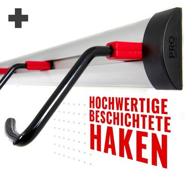 Pro Bike Tool Fahrradwandhalterung Verstellbare Fahrrad Wandhalterung Für 3 Oder 6 Fahrräder, für bis zu 6 Fahrräder, 6 Hacken, Reifen bis 12,5 cm, Bis zu 30 KG