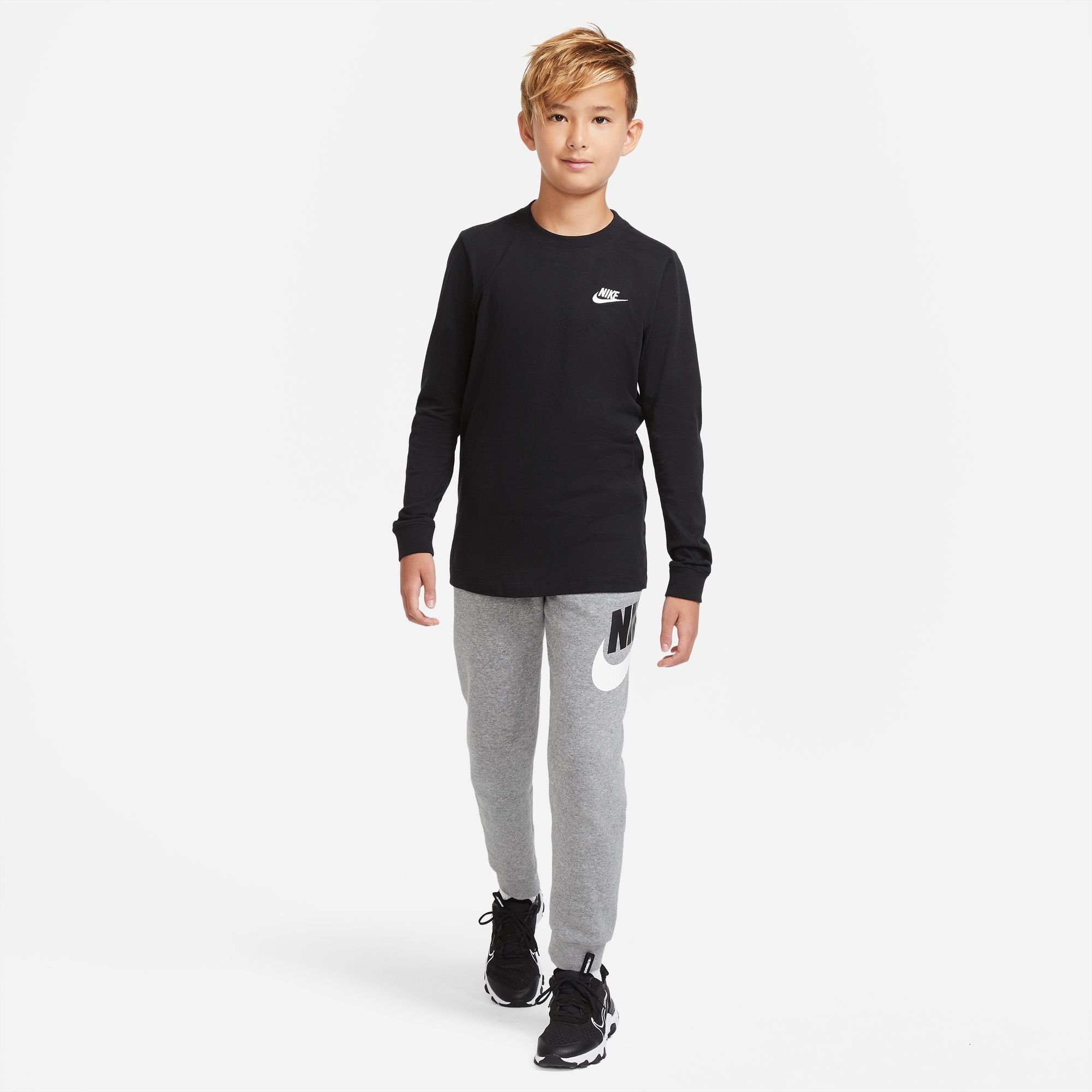 Langarmshirt Sportswear KIDS' schwarz (BOYS) LONG-SLEEVE T-SHIRT BIG Nike