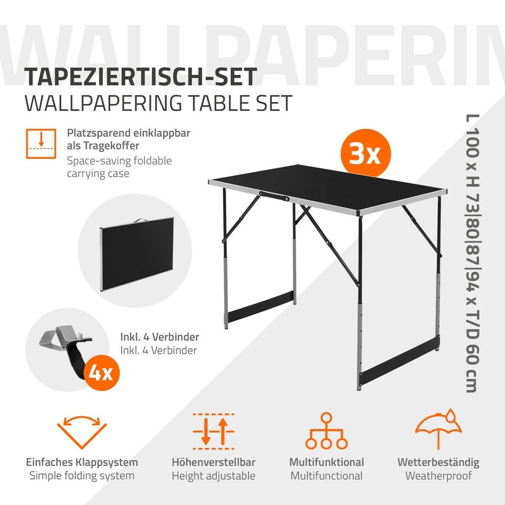 ECD Germany Tapeziertisch Multifunktionstisch Mehrzwecktisch Arbeitstisch günstig online kaufen