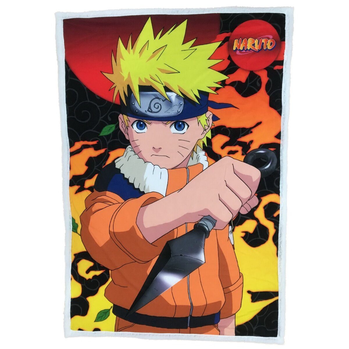 Wohndecke Naruto Feecedecke - Sherpa 100x150cm ideal für jeden Raum, Naruto, Geschenkidee für Mädchen und Jungen