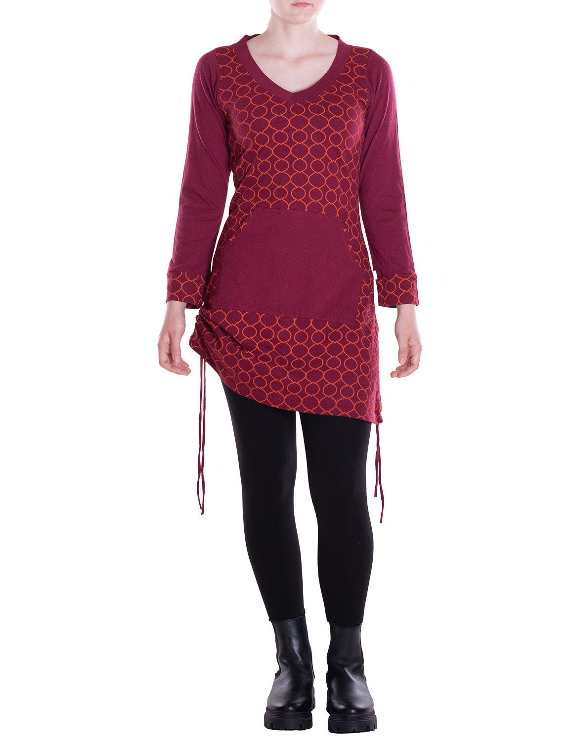 Vishes Langarmshirt Leichtes Langarmshirt-Kleid Kurze Damen günstig online kaufen