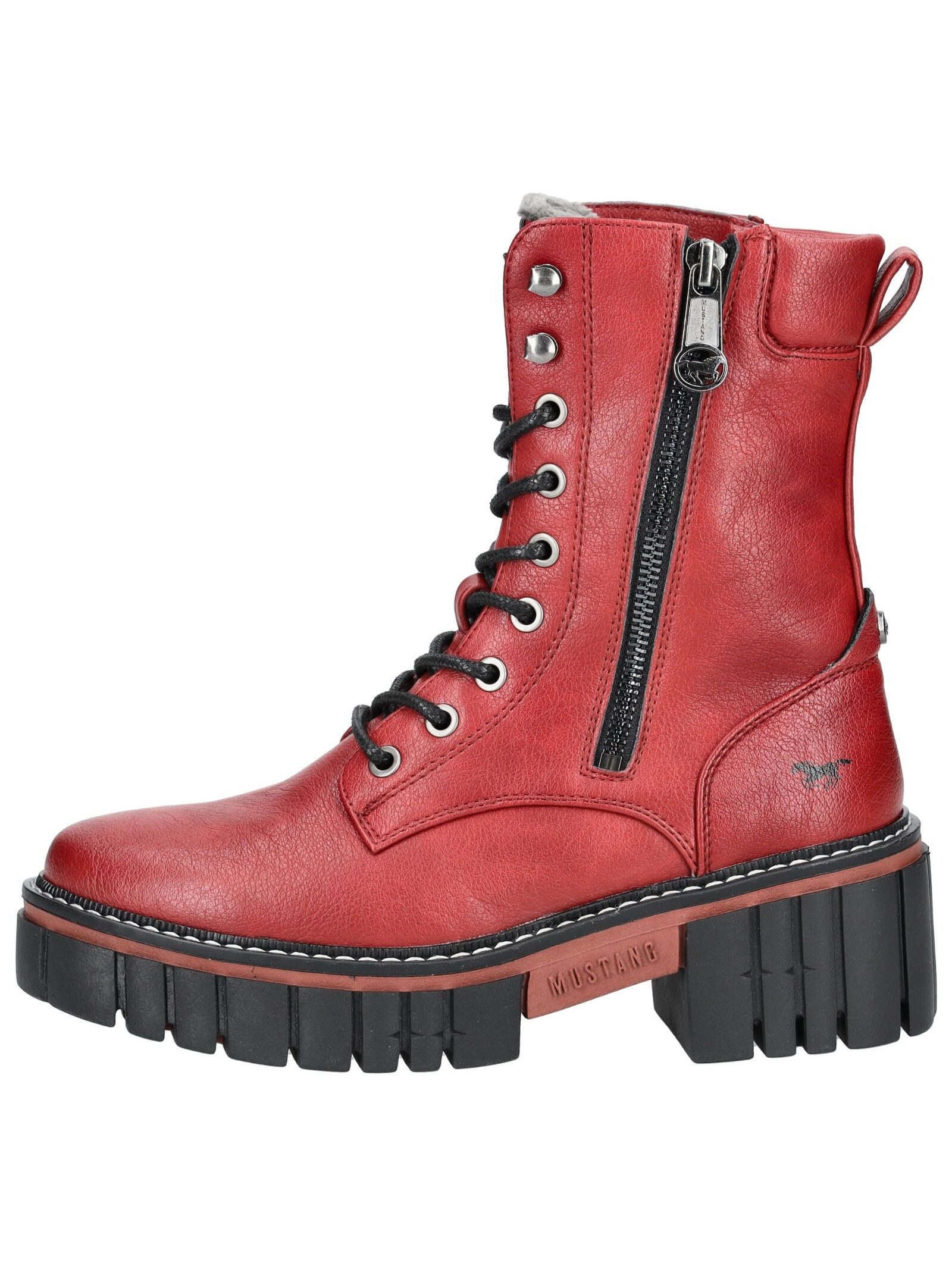 MUSTANG Stiefelette Lederimitat Schnürstiefelette günstig online kaufen