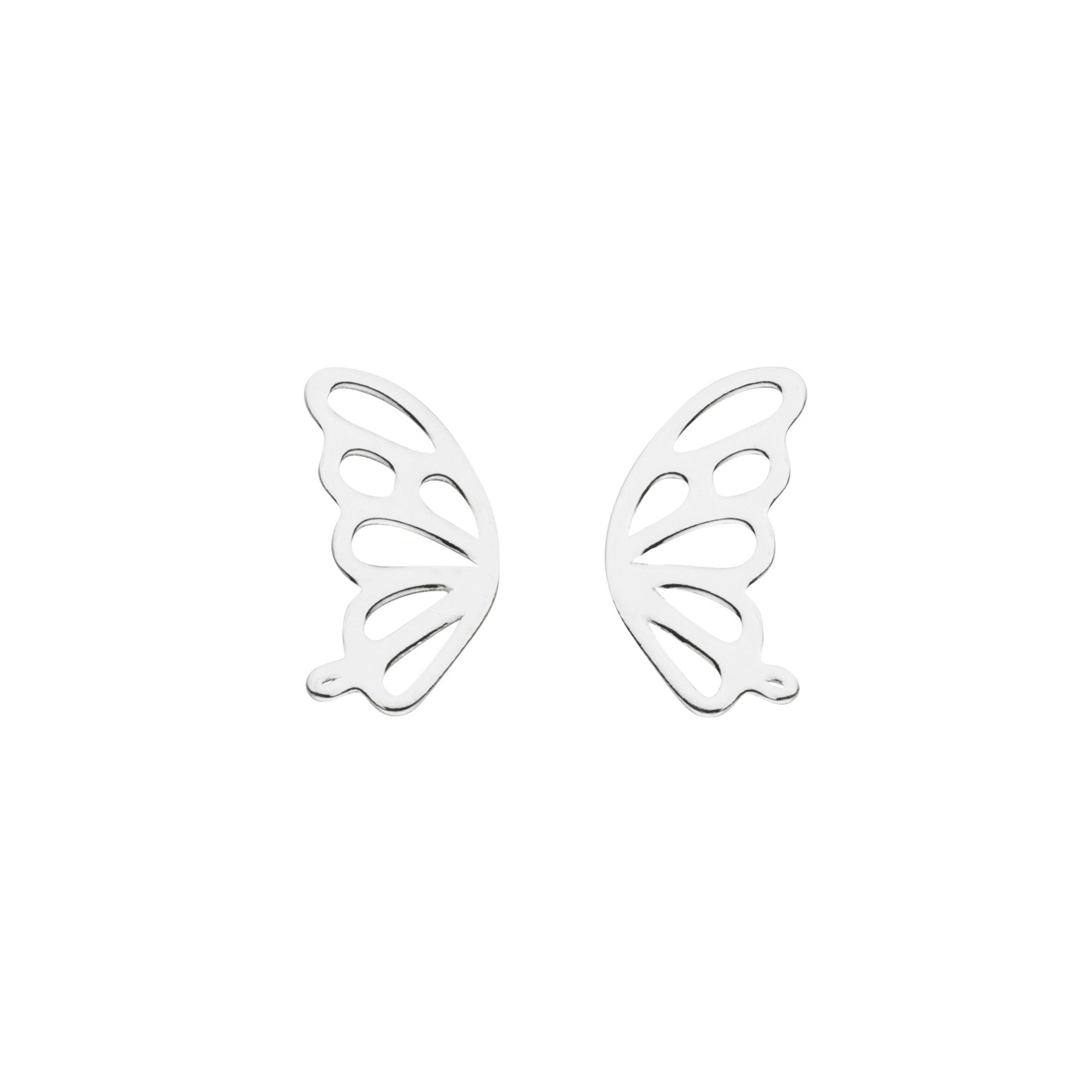 SCHOSCHON Paar Ohrstecker Ohrstecker 925 Silber - Schmetterling Schmetterlingsflügeln