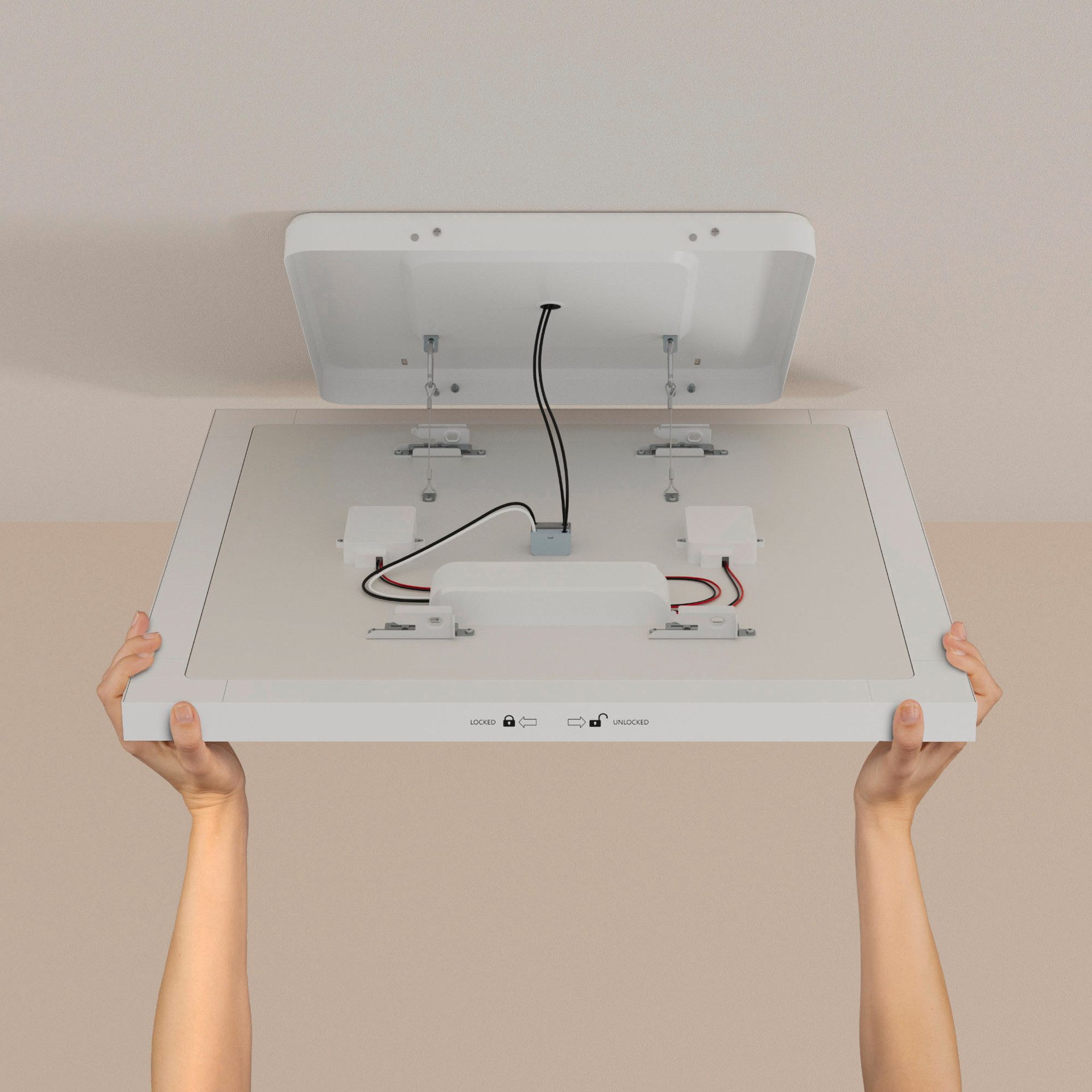 Philips Hue Deckenleuchte White & Color Ambiance Datura 600 x 600mm, LED fest integriert, Farbwechsler