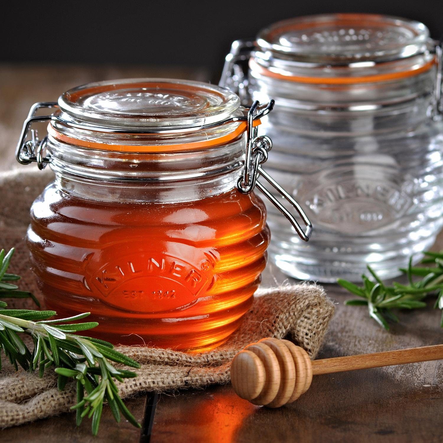 KILNER Honigglas, Glas, inkl. (1-tlg), Honigportionierer