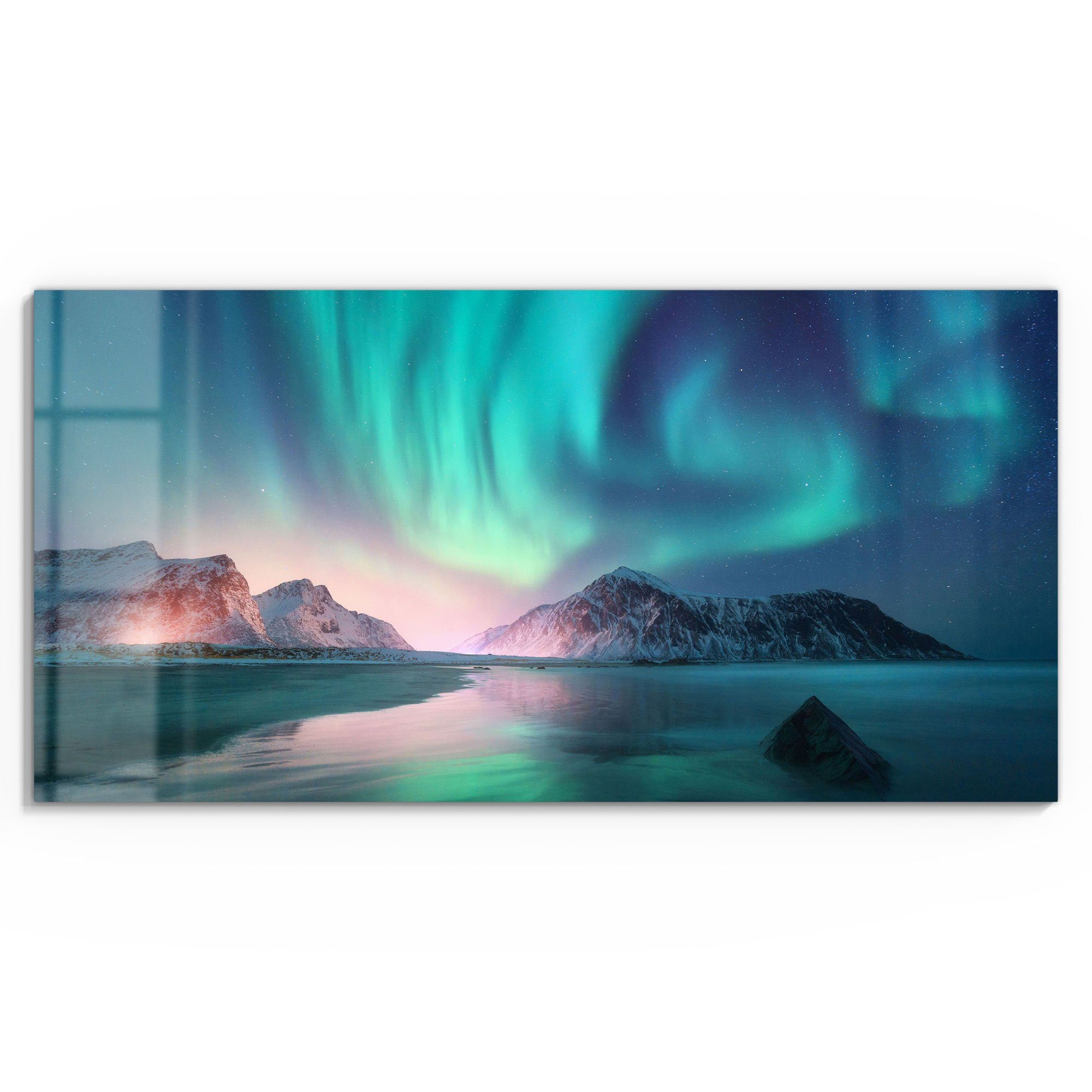 DEQORI Glasbild 'Das Nordlicht der Lofoten', günstig online kaufen