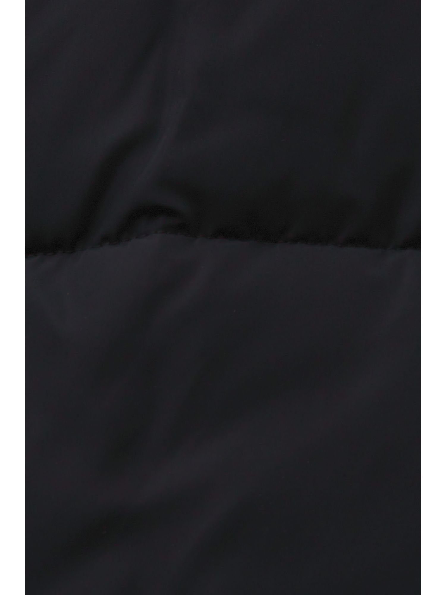 Recycelt: Lange Esprit Steppweste BLACK Collection Pufferweste