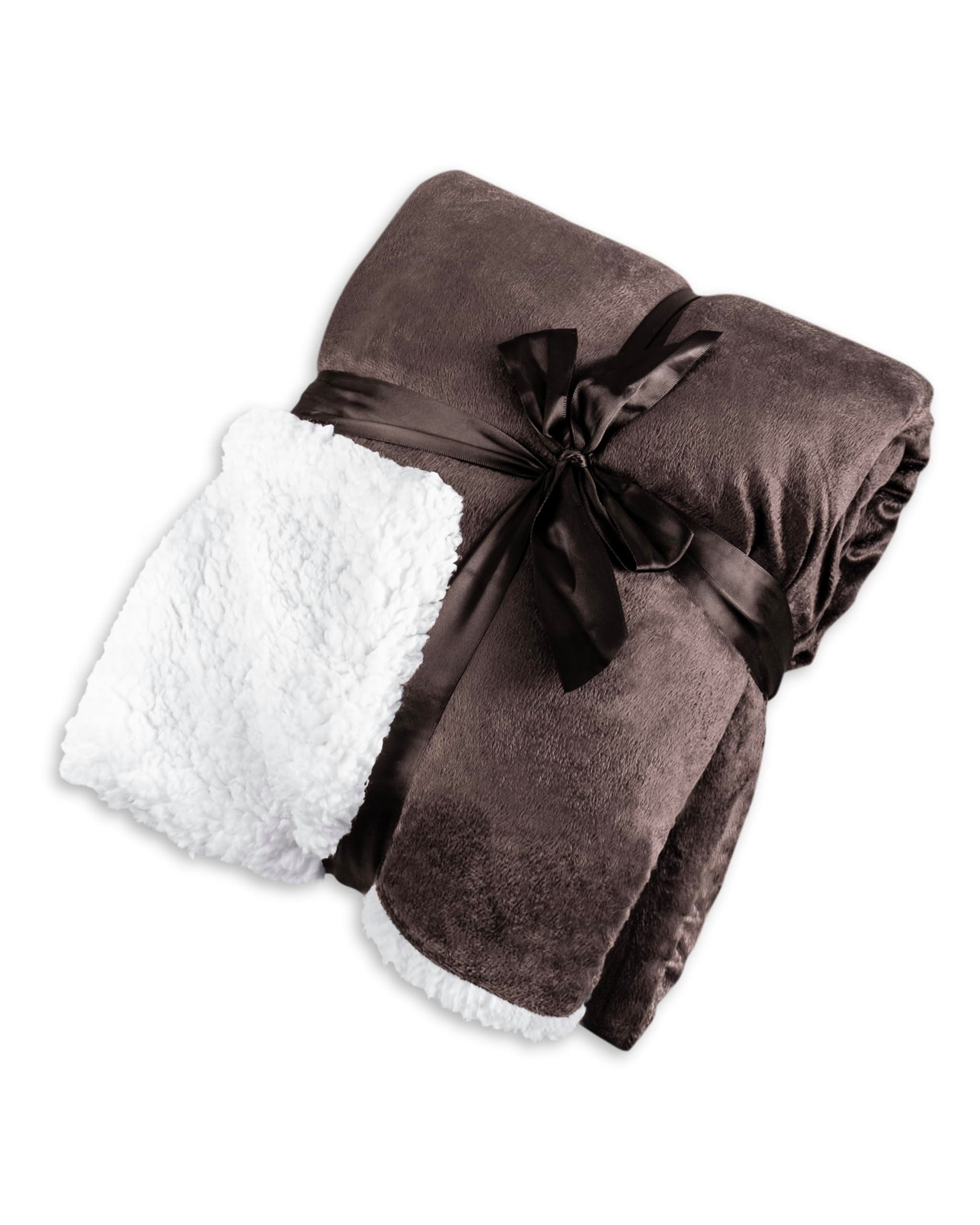 Wohndecke in Lammfell‑Optik - Kuscheldecke flauschig – Sherpa Fleecedecke, günstig online kaufen