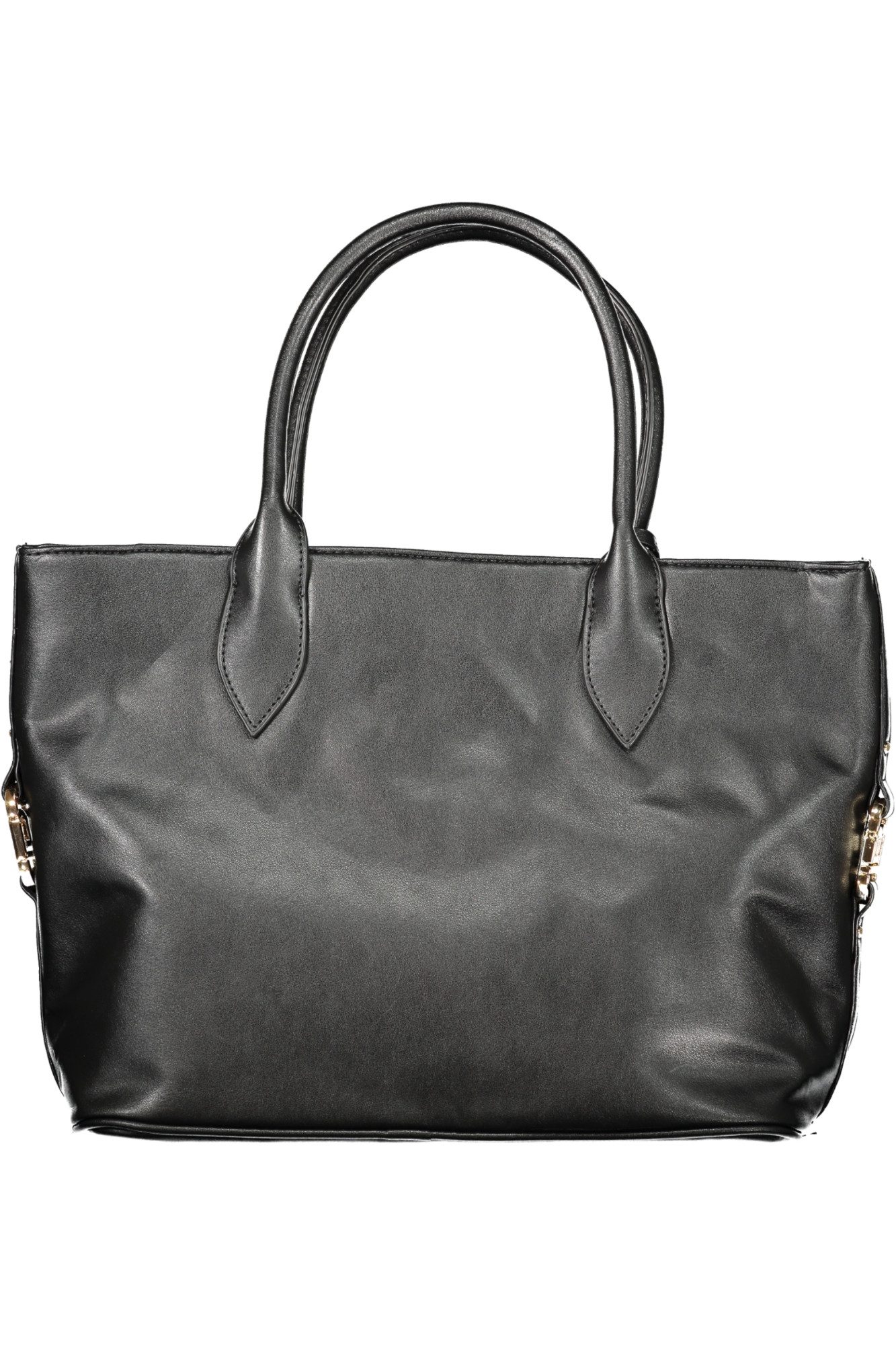 Laura Biagiotti Umhängetasche, Elegante schwarze Tasche mit verstellbarem Riemen und Kontrastdetails