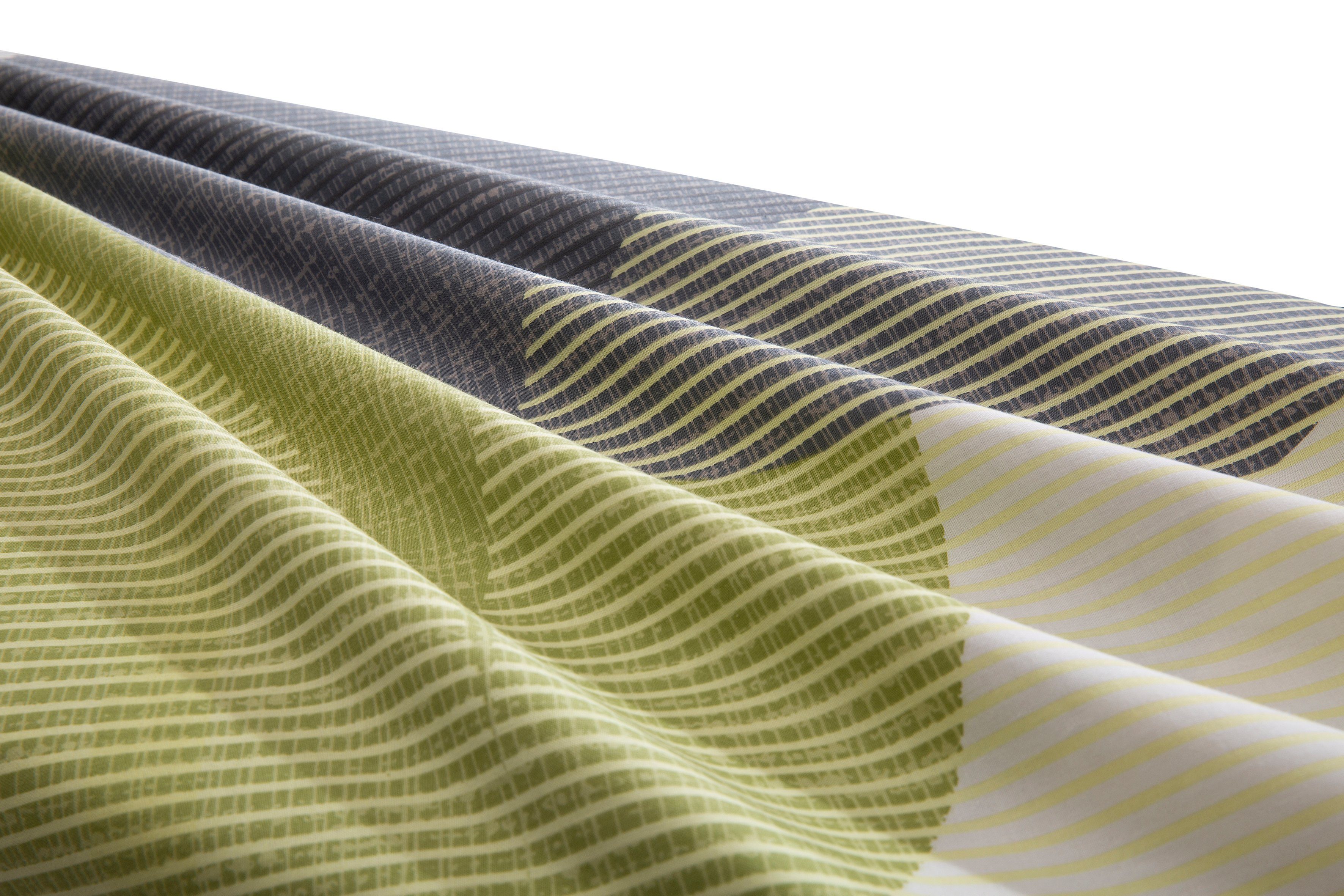 BIERBAUM Bettwäsche Carla in Gr. 135x200 oder 155x220 cm, Renforcé, 2 teilig, Bettwäsche aus Baumwolle, geometrische Bettwäsche mit Reißverschluss