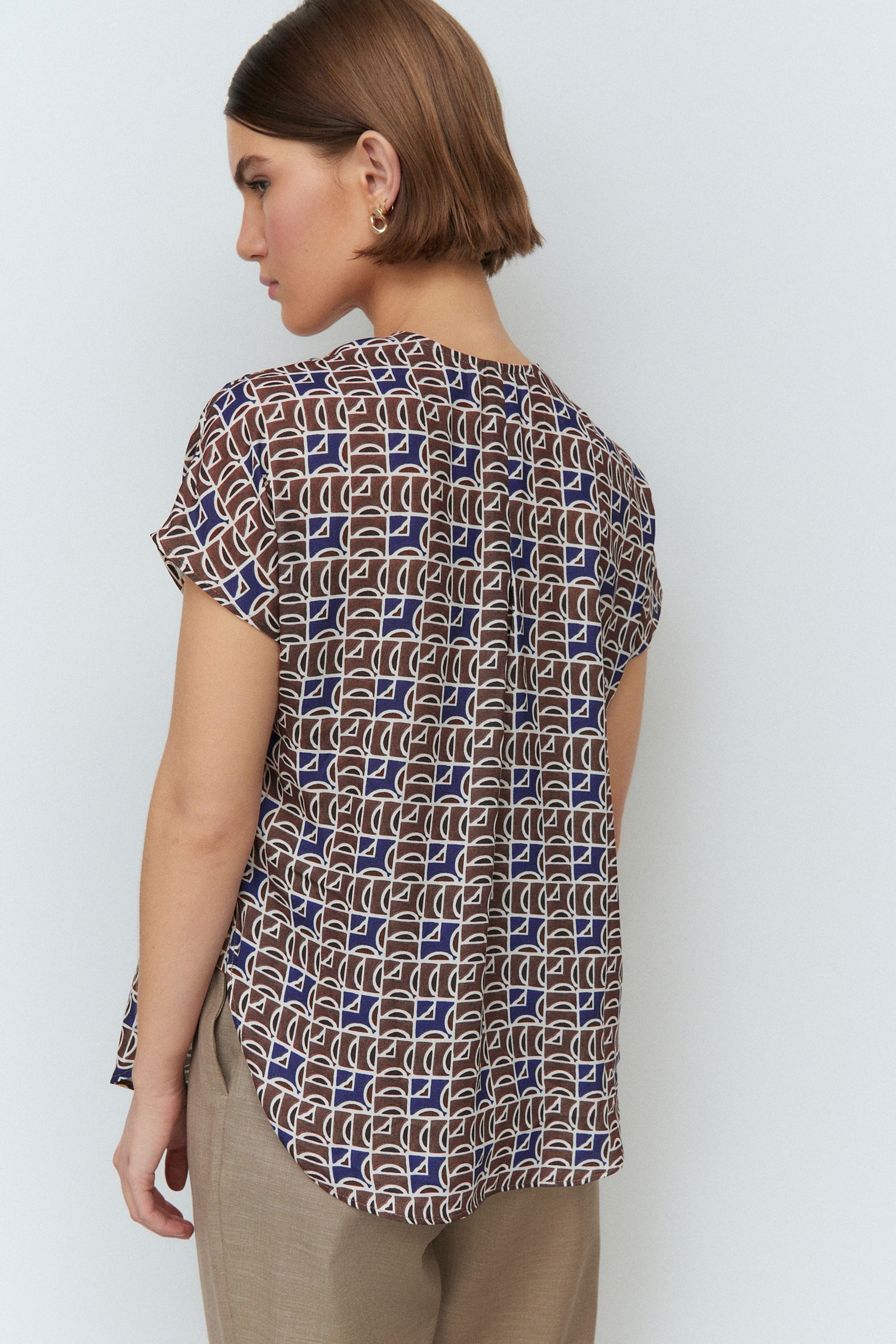 Next Kurzarmbluse Relaxed Fit Schlupfbluse mit günstig online kaufen
