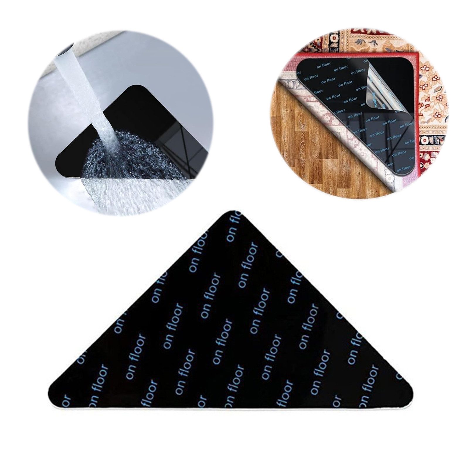 HAUSS SPOLE Antirutsch Teppichunterlage Teppichkleber Pads zur Teppichbefestigung Anti-Rutsch-wiederverwendbar, (Teppichstopper wiederverwendbare waschbare, 30-St., 10,5×15 cm zuschneidbar), für Teppichkanten auf Laminat Fliesen Holz Marmor