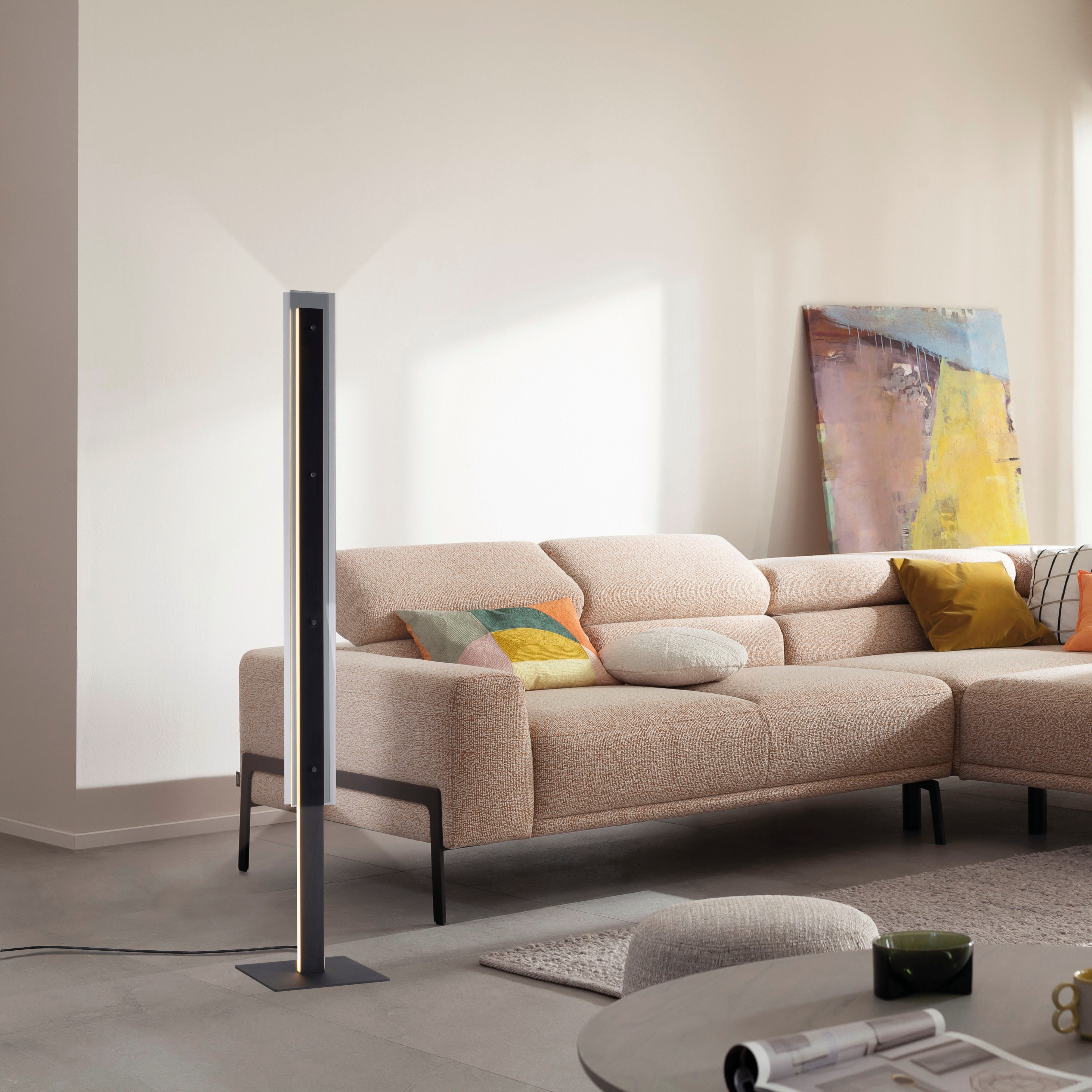 SCHÖNER WOHNEN-Kollektion LED Stehlampe LENA, Dimmfunktion, LED fest integriert, Warmweiß, SCHÖNER WOHNEN Kollektion, Schnurdimmer, Memoryfunktion