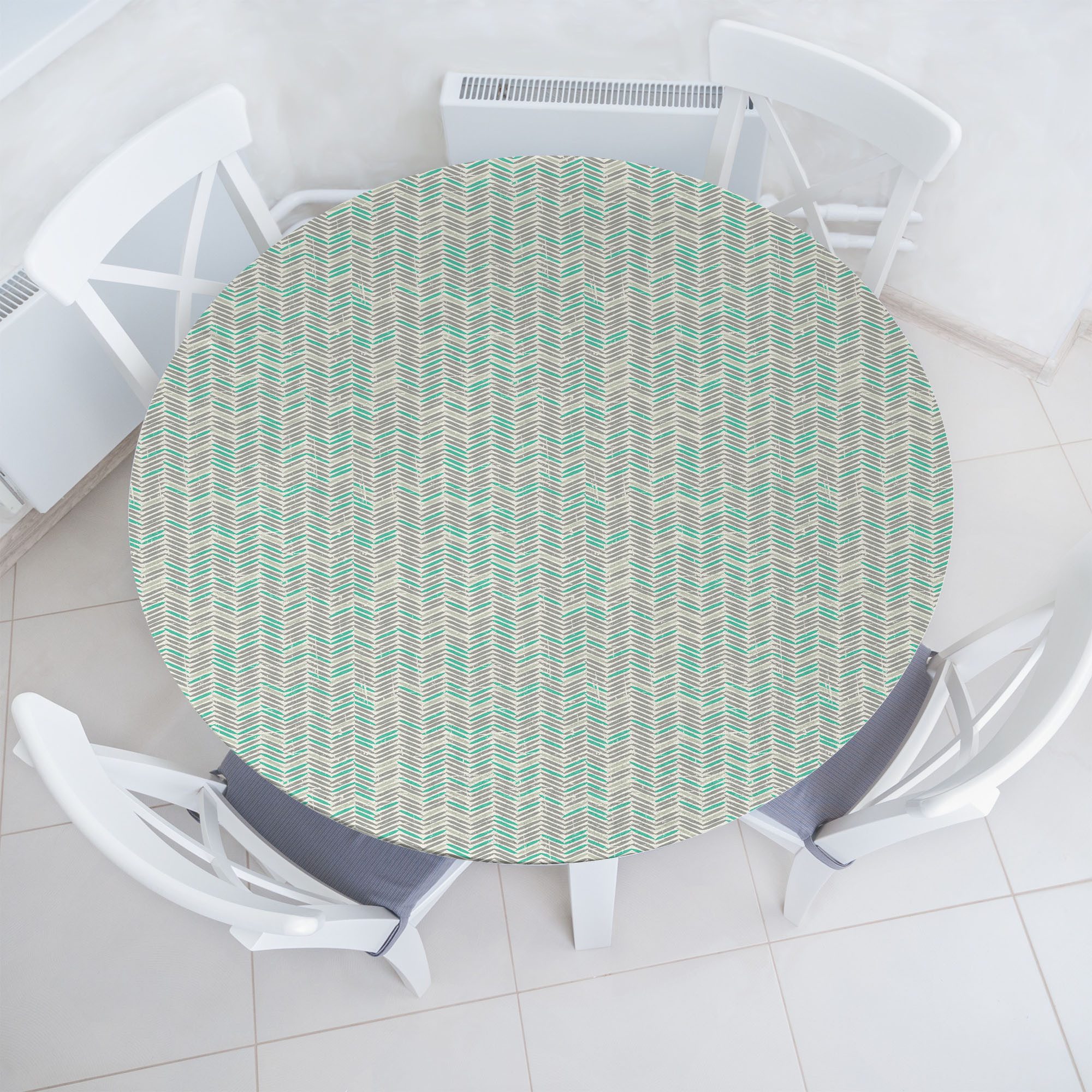 Tischdecke Rundum-elastische Stofftischdecke