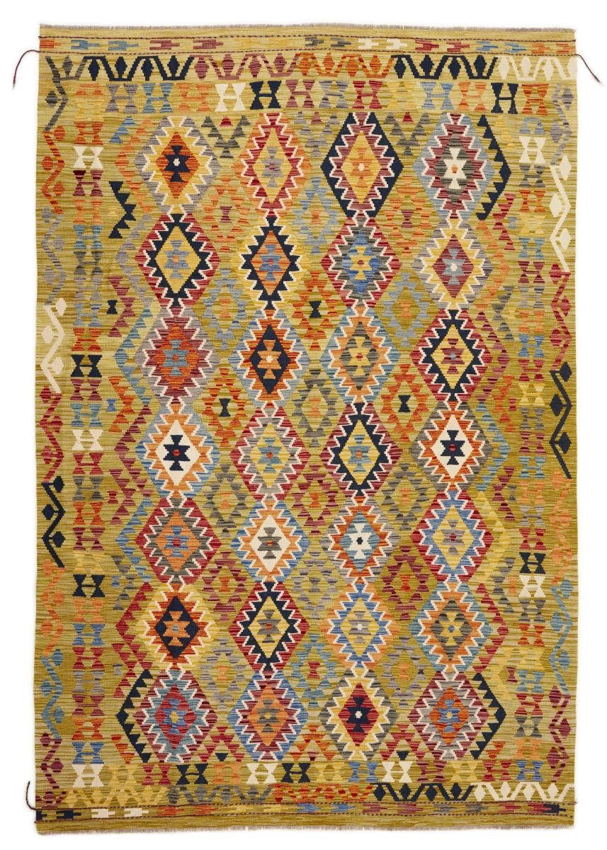 Orientteppich Kelim Trading, 3 mm Höhe: Handgewebter Afghan rechteckig, 201x300 Orientteppich, Nain