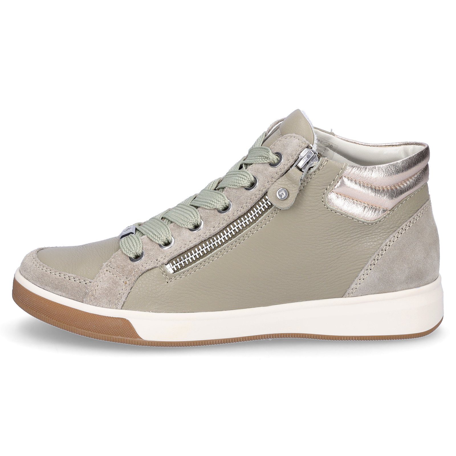 Ara Ara Damen Leder Sneaker 048239 grün Sneaker platin khaki