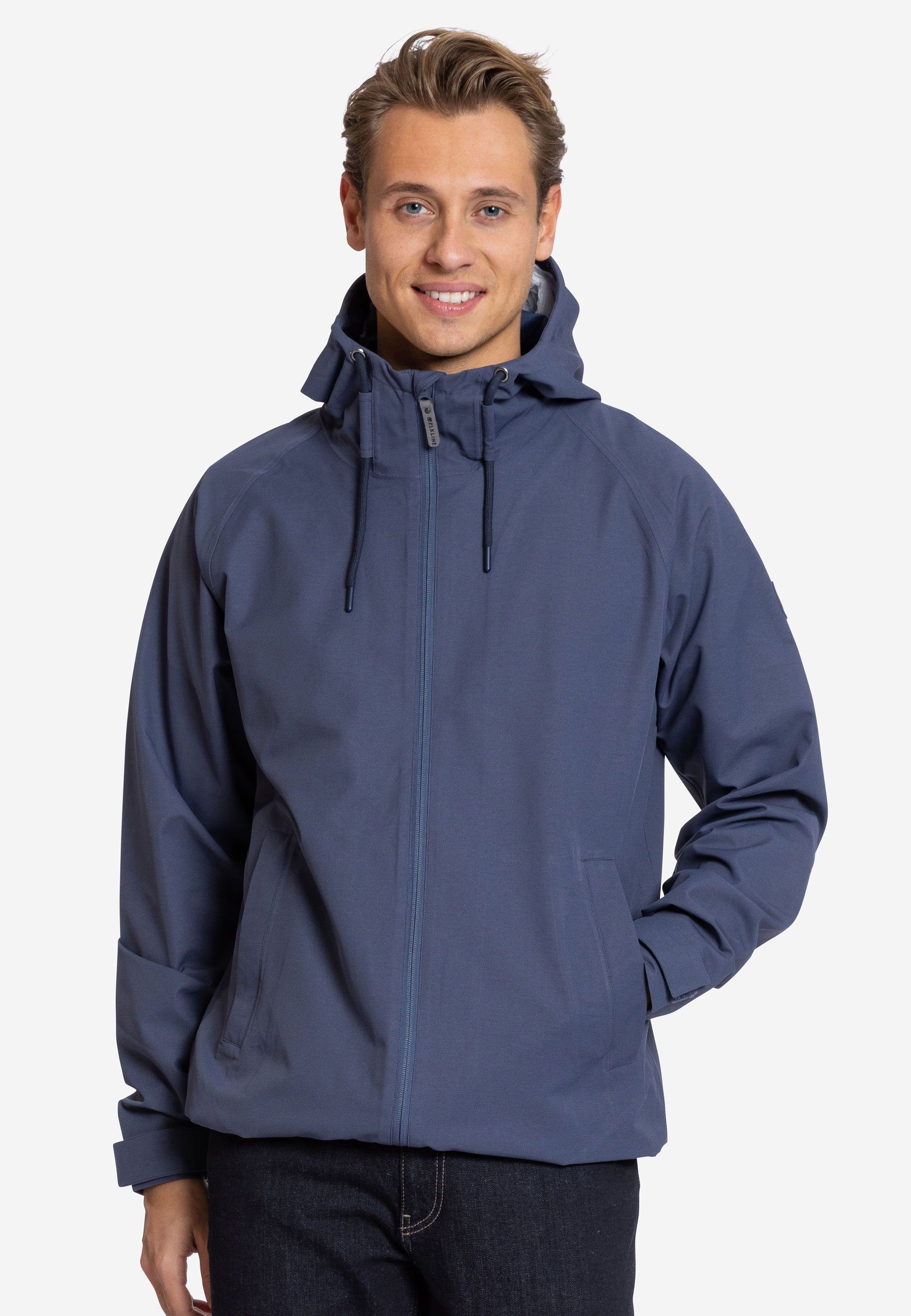 Regenjacke verstellbare sportlicher Protection darkblue Elkline Kapuze Schnitt