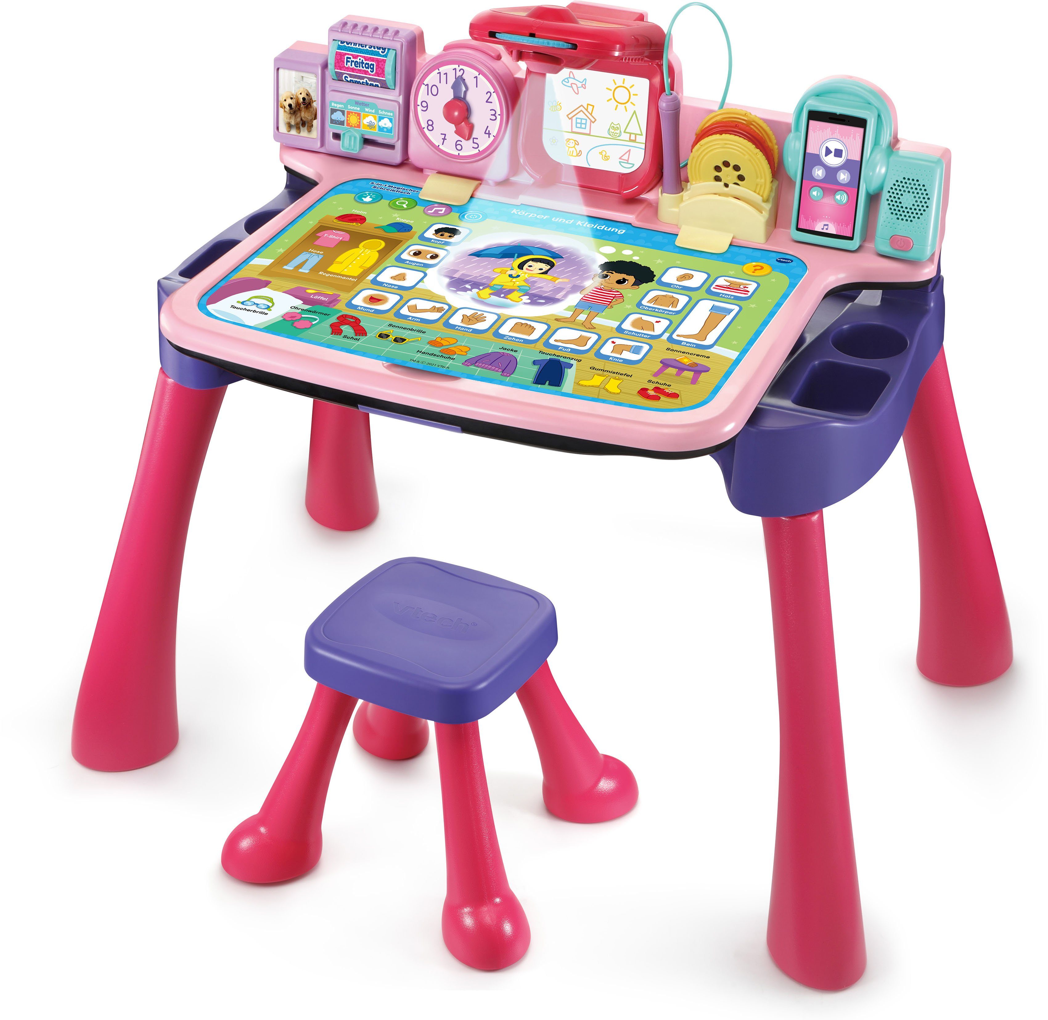 Vtech® Spieltisch Ready Set School, 5in1 Magischer Schreibtisch, pink