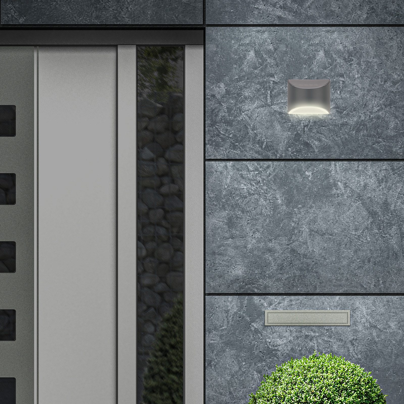 Briloner Leuchten LED Wandleuchte LED Wand-Solarleuchte, anthrazit, 4xLED, günstig online kaufen