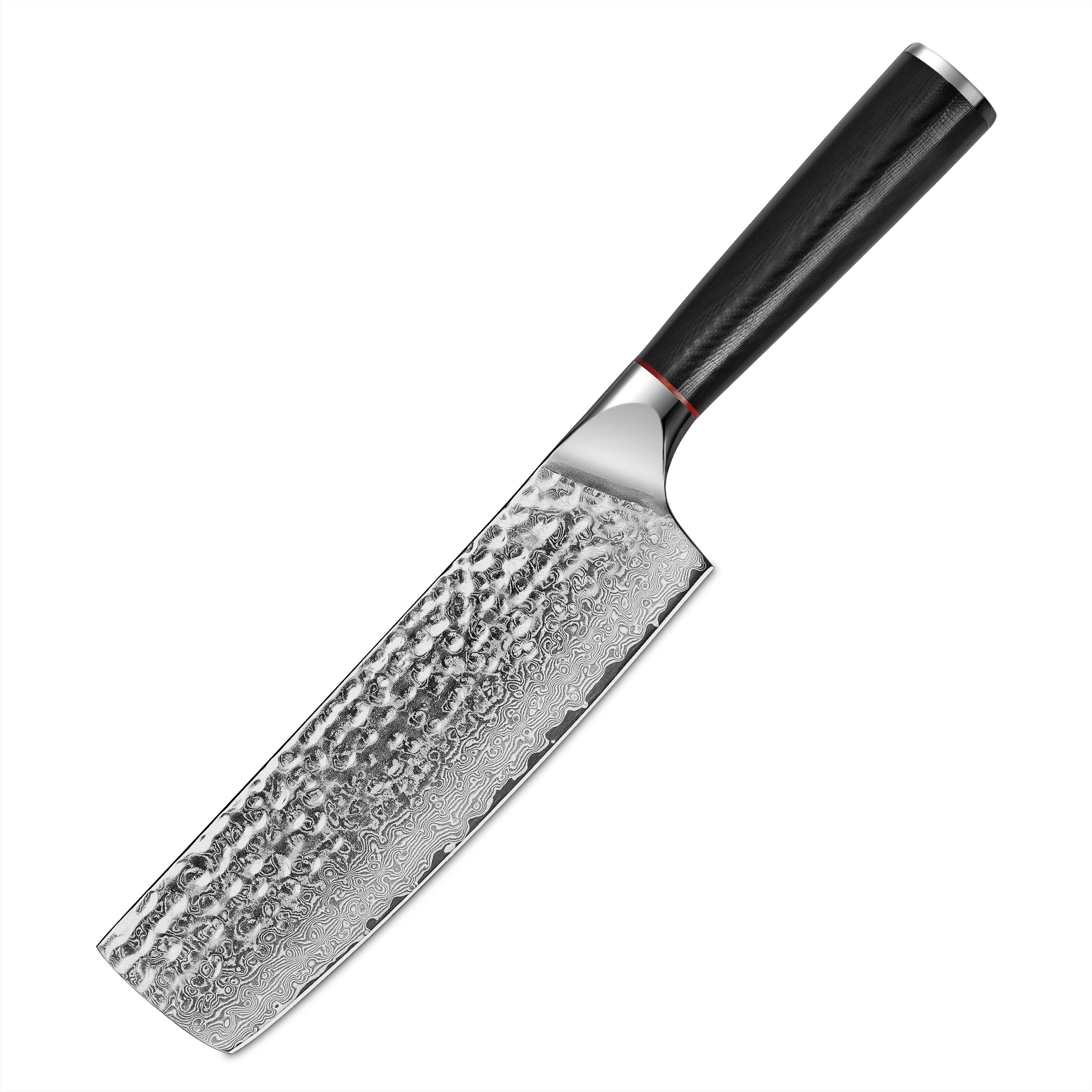 KingLux Hackmesser Damastmesser Nakirimesser 67 Schicht Damaszener Stahl