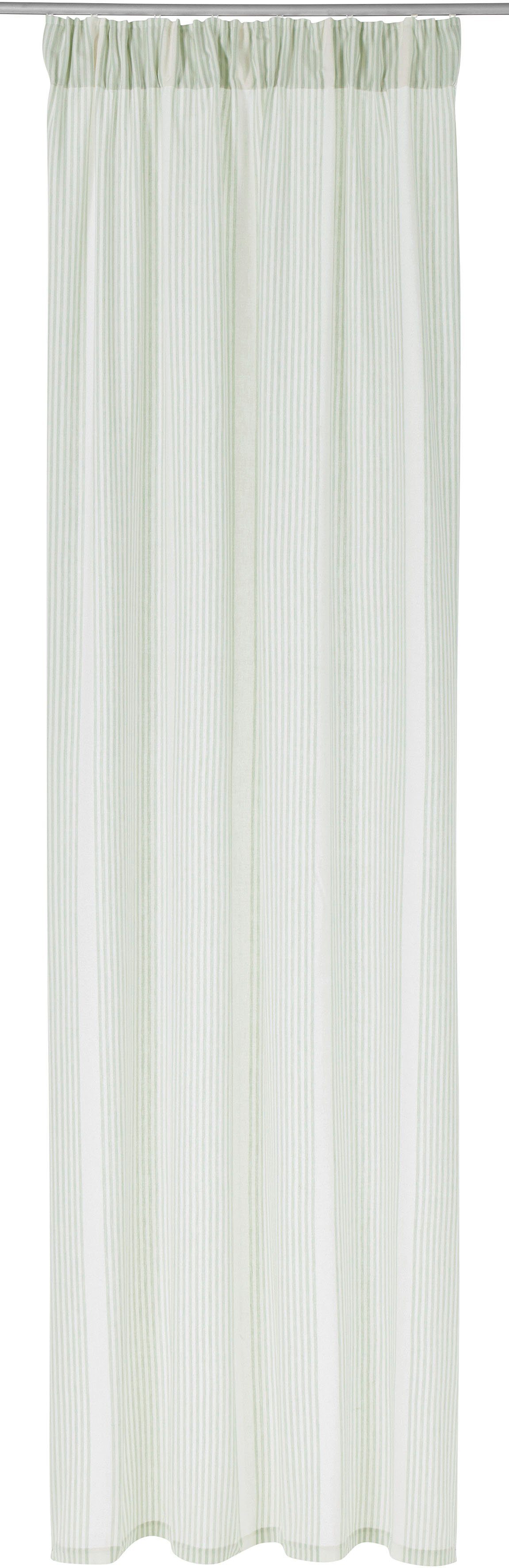 Gardine Elbstreifen, St), (1 weiß/grün blickdicht elbgestoeber, Multifunktionsband