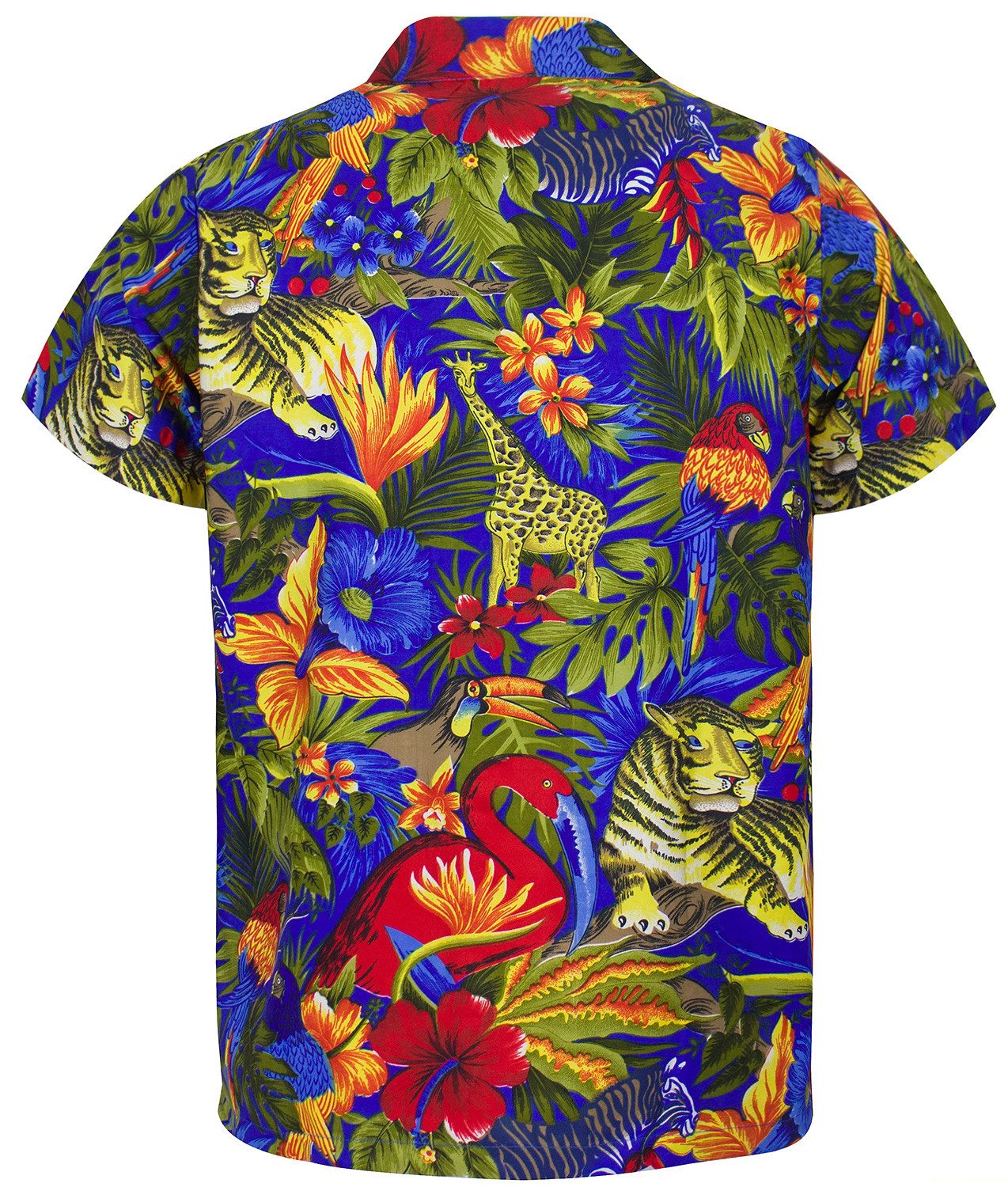 King Kameha Hawaiihemd Jungle Funky Hawaii-Hemd Herren Kurzarm Front-Tasche günstig online kaufen