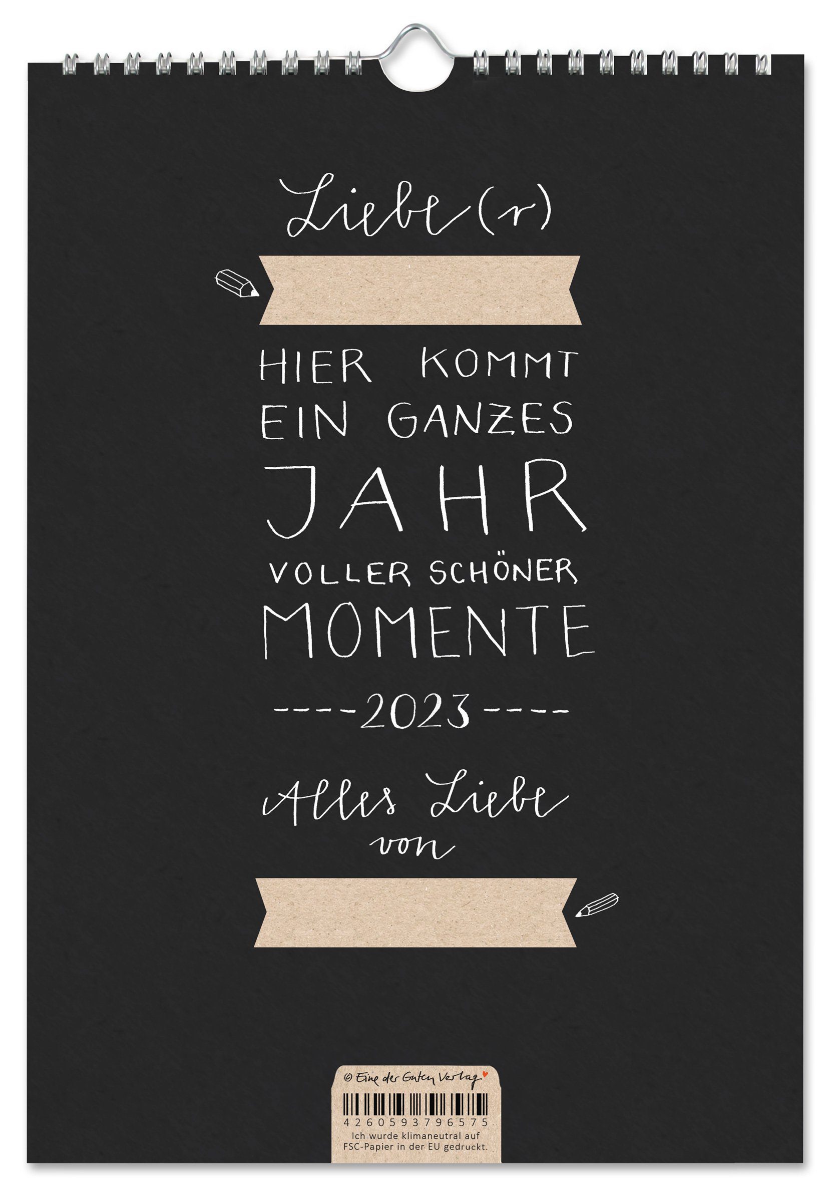 Eine der Guten Verlag Kalender zum Selbstbasteln »Ein ganzes Jahr voller schöner Momente 