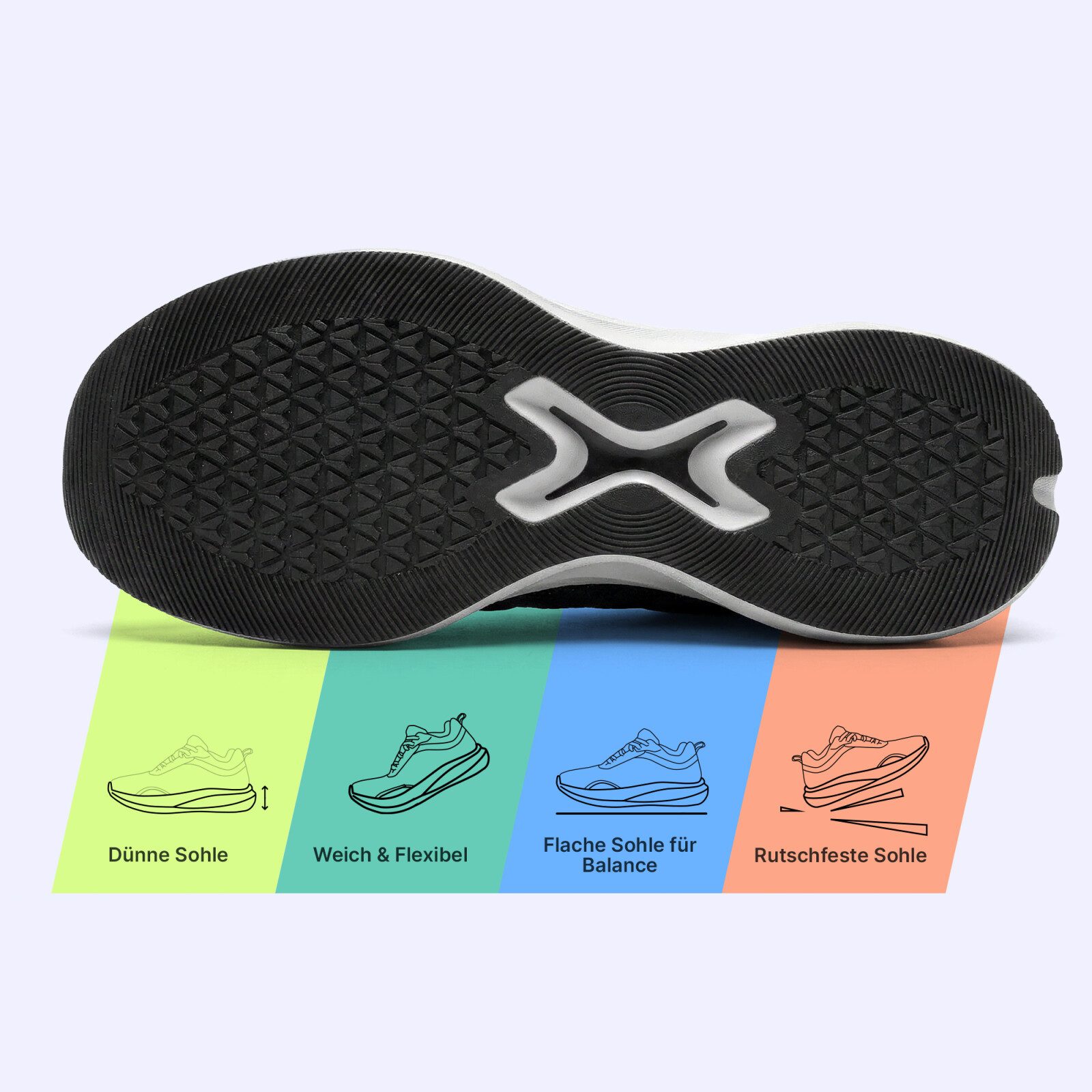 DOTALES Everstep Sportschuhe – Sneaker-Look Mit Barfußgefühl Barfußschuh Minimalschuhe, Turnschuhe – Bild 5 von 5