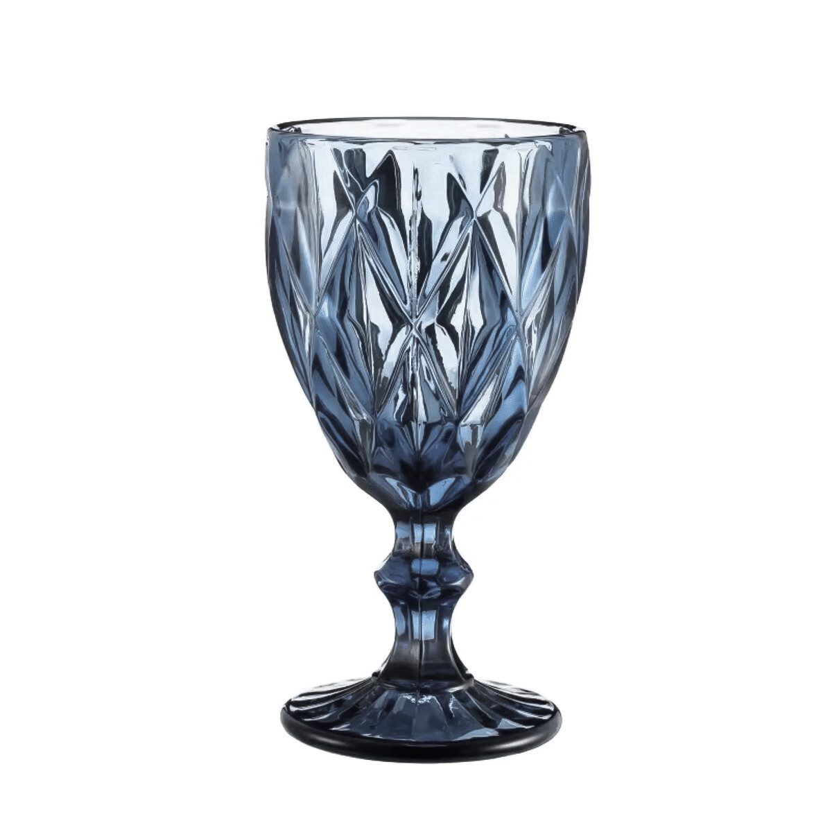 Cheffinger Gläser-Set - 6 Teiliges Set aus Glas - Trinkgläser in Blau, Glas, ideal für den täglichen Gebrauch, perfekt für Familienhaushalte